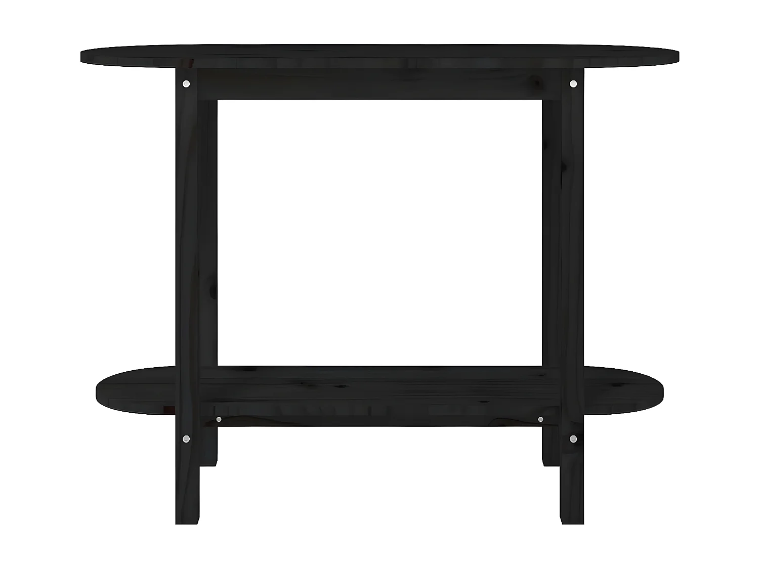 Table console Noir 110x40x80 cm Bois massif de pin GHR96847