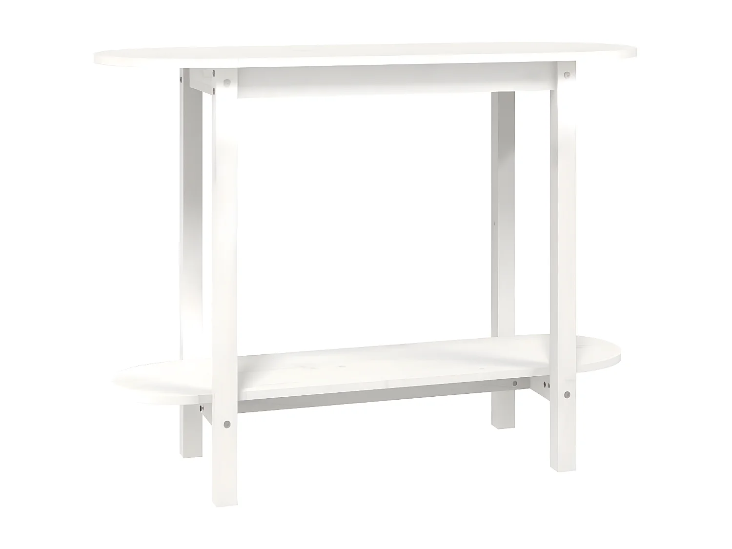 Table console Blanc 110x40x80 cm Bois massif de pin GHR49494
