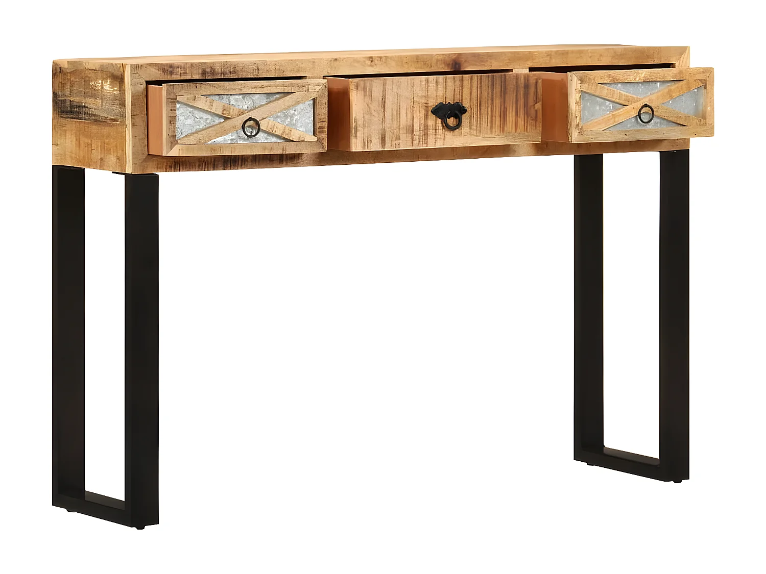 Table console 110 x 30 x 76 cm Bois de manguier massif GHR22781