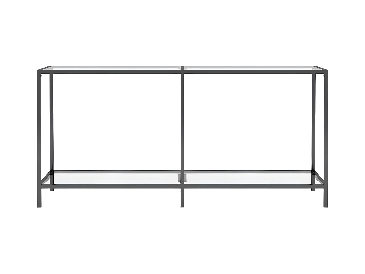 Mesa consola vidrio templado transparente 160x35x75,5 cm ES697257