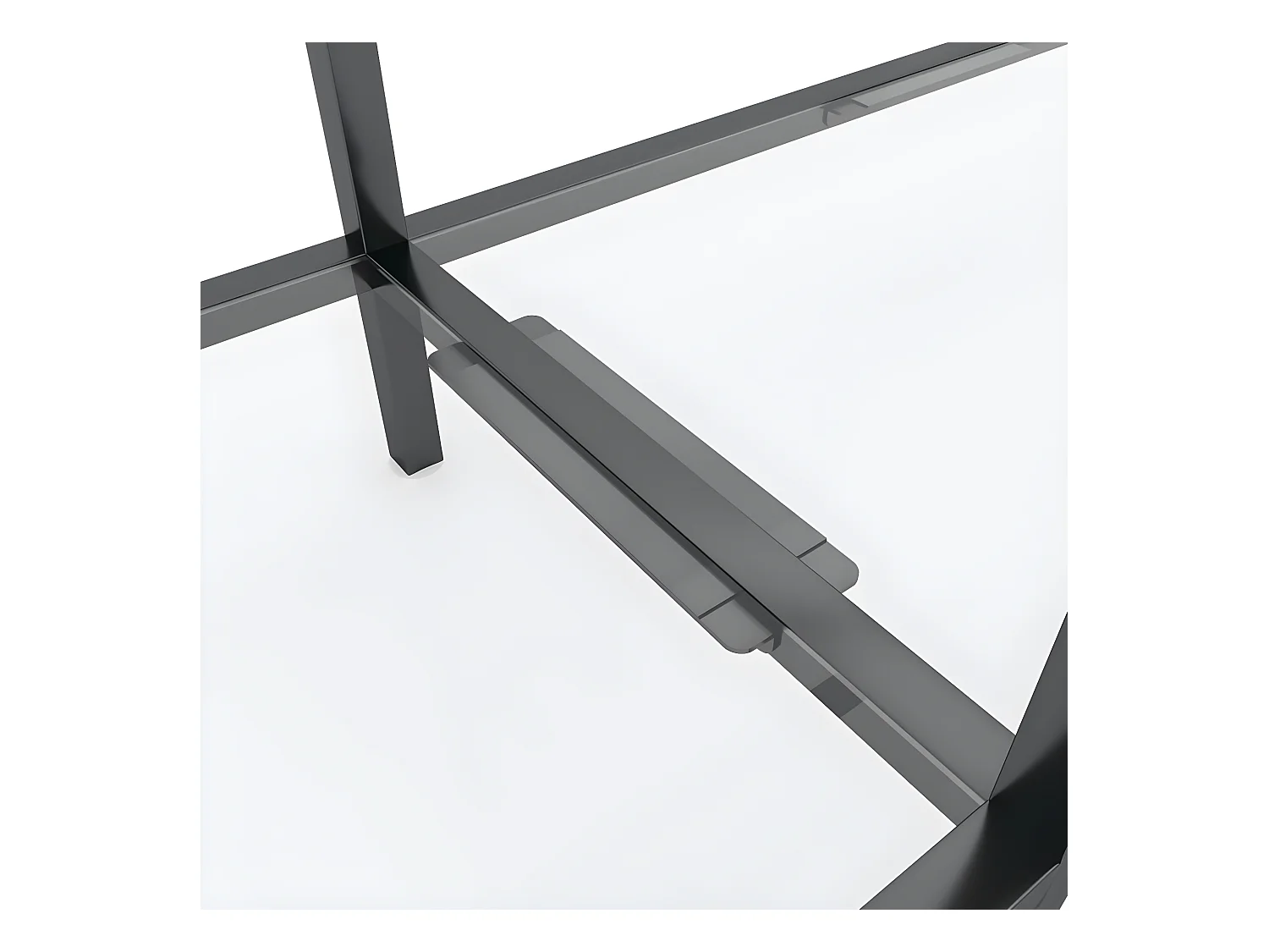 Mesa consola vidrio templado transparente 160x35x75,5 cm ES697257