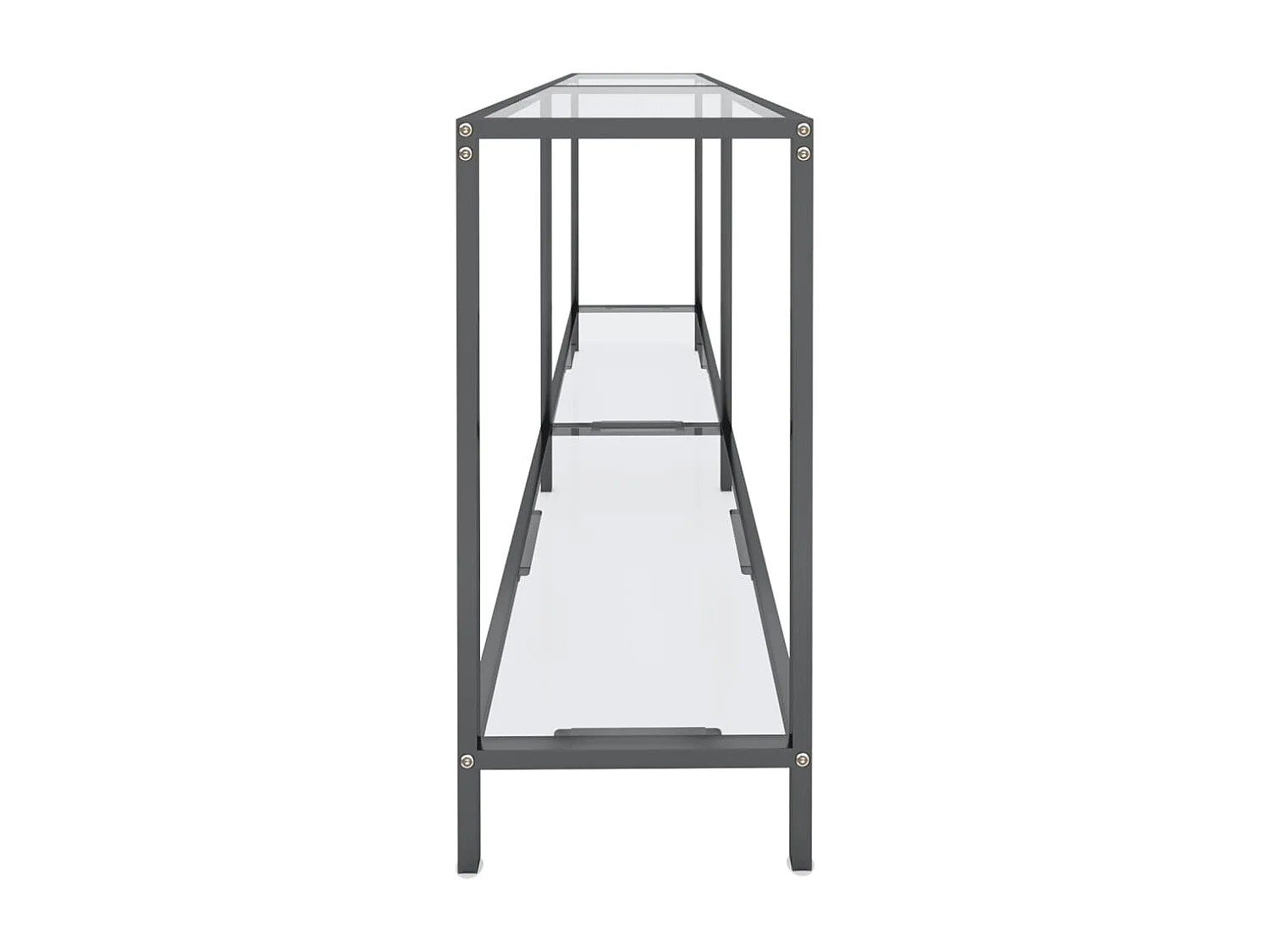 Mesa consola vidrio templado transparente 160x35x75,5 cm ES697257