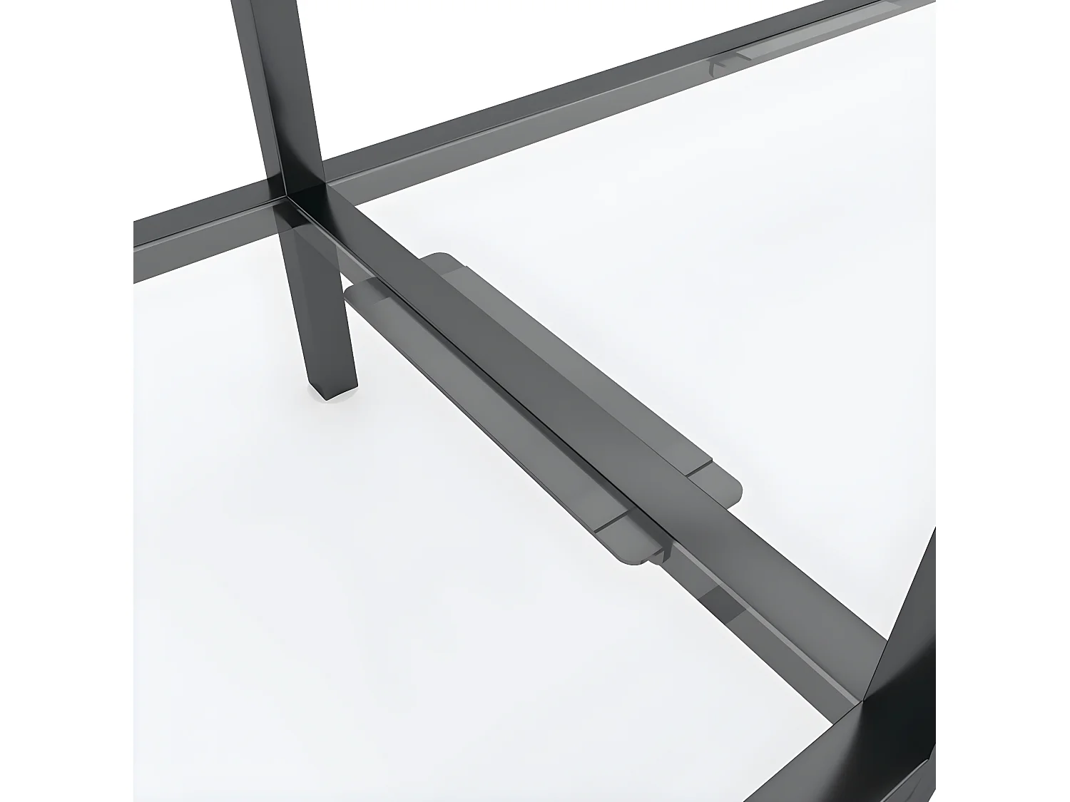 Mesa consola vidrio templado transparente 160x35x75,5 cm ES697257