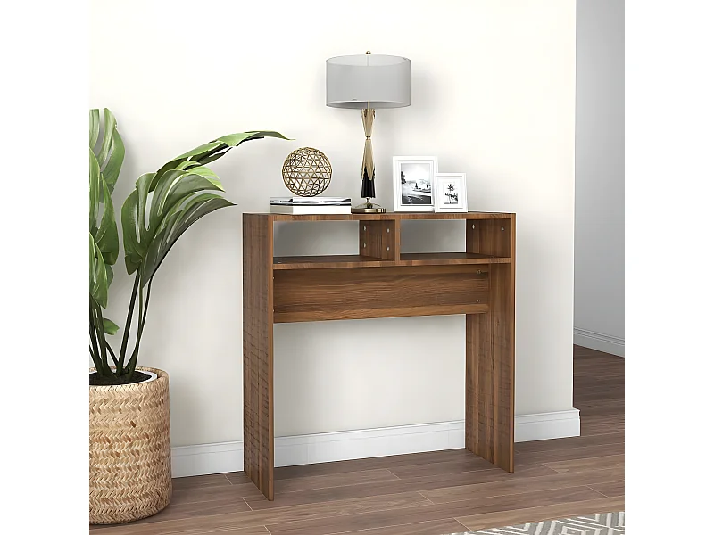Konsolentisch,Flurtisch Braun Eichen-Optik 78x30x80 cm Holzwerkstoff -gkd189751