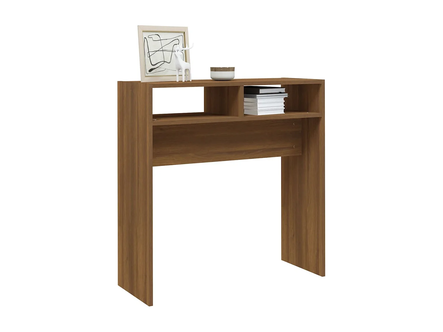 Konsolentisch,Flurtisch Braun Eichen-Optik 78x30x80 cm Holzwerkstoff -gkd189751