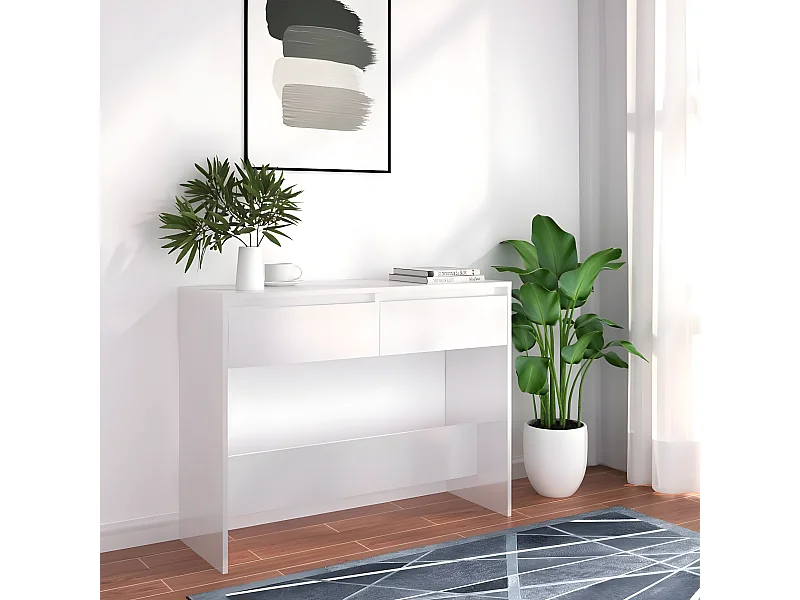 Konsolentisch,Flurtisch Weiß 100x35x76,5 cm Holzwerkstoff -gkd72246