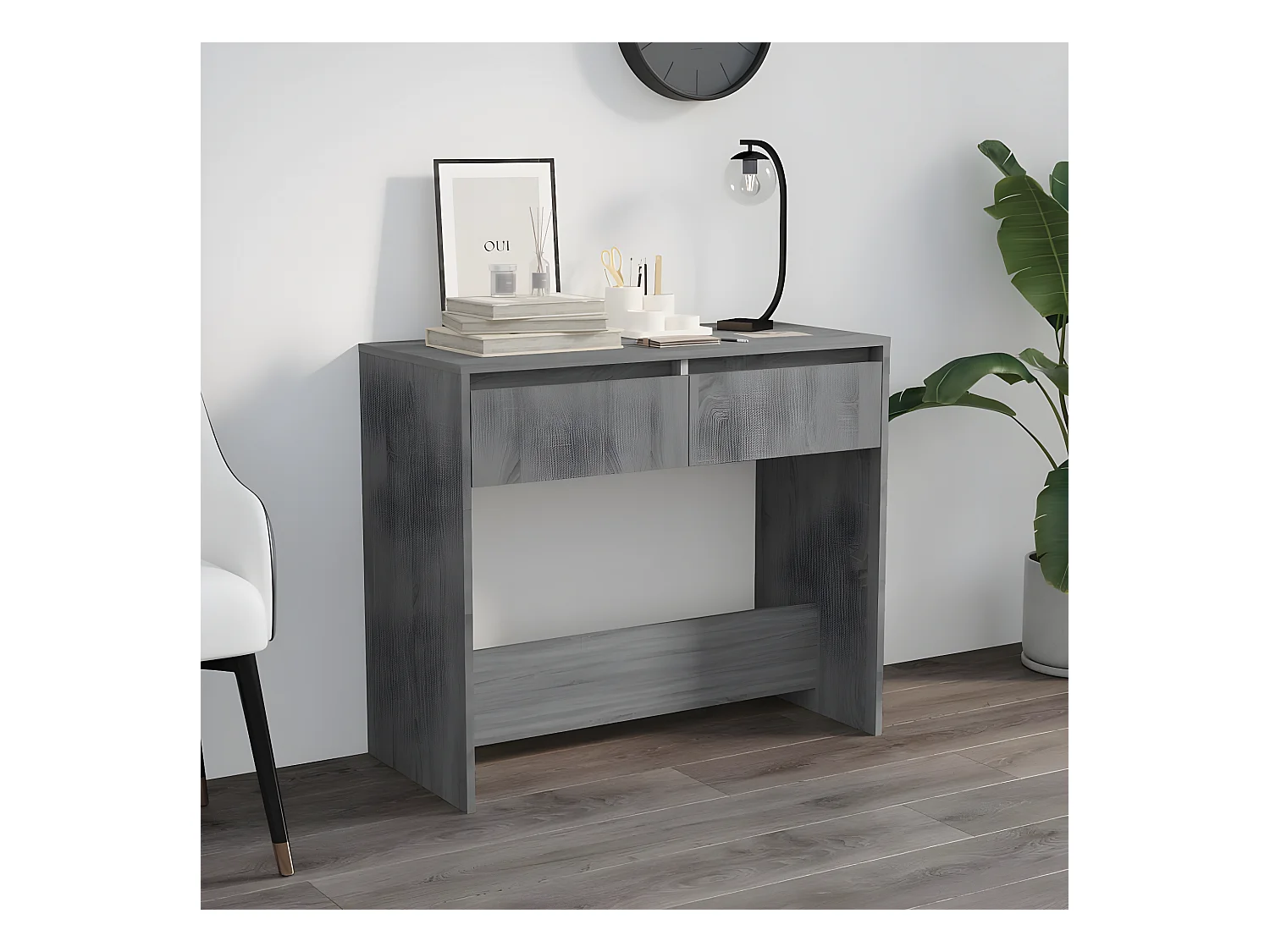 Table console Sonoma gris 89x41x76,5 cm Acier GHR45227