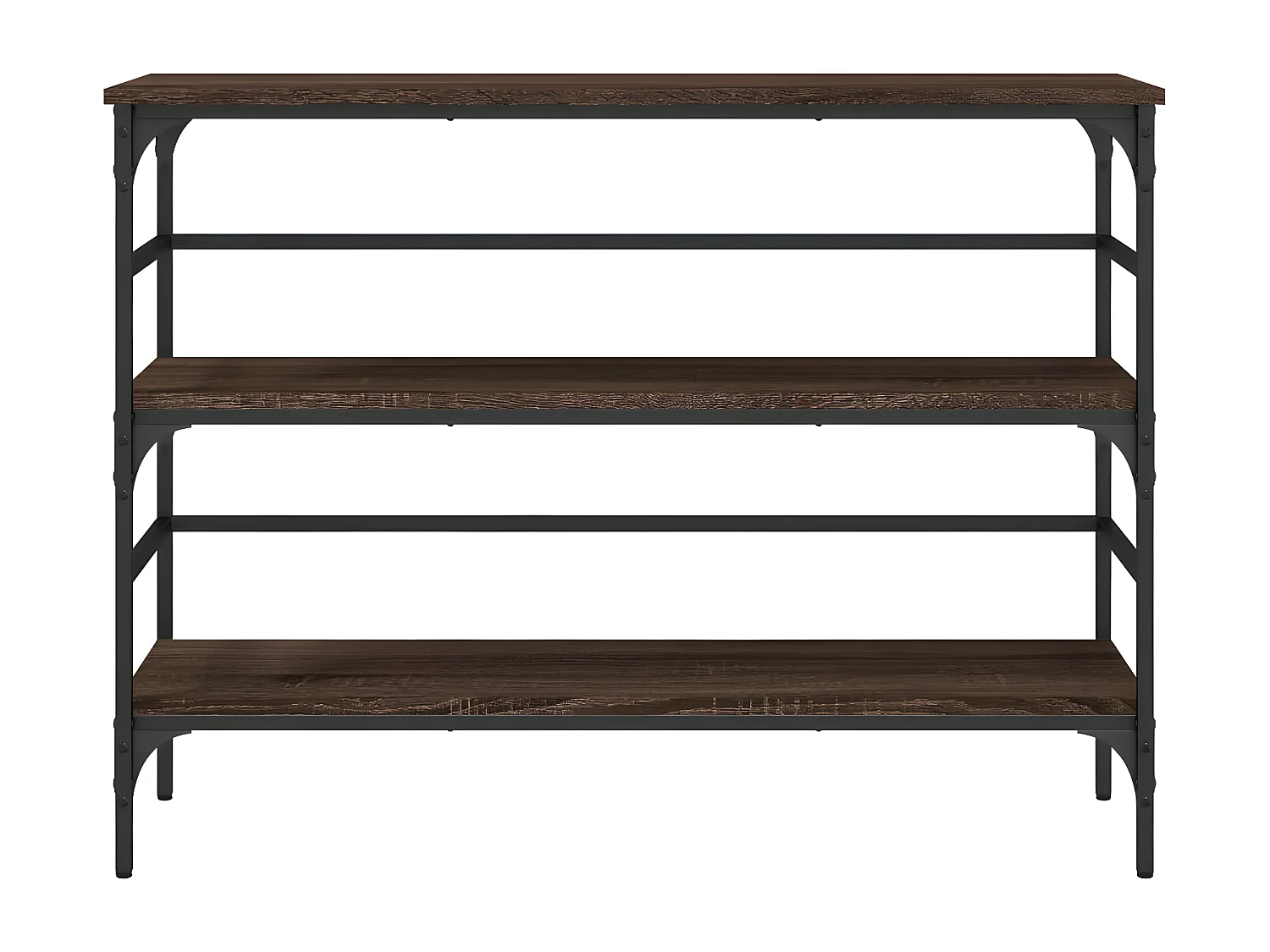 Table console chêne marron 100x32x75 cm bois d'ingénierie GHR88115