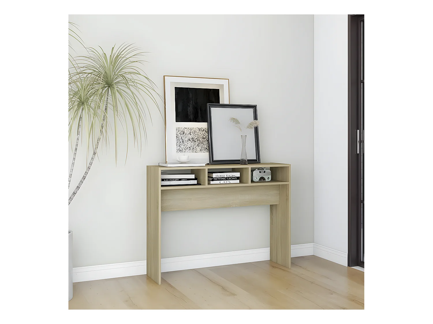 Table console Chêne sonoma 105x30x80 cm Aggloméré GHR57614
