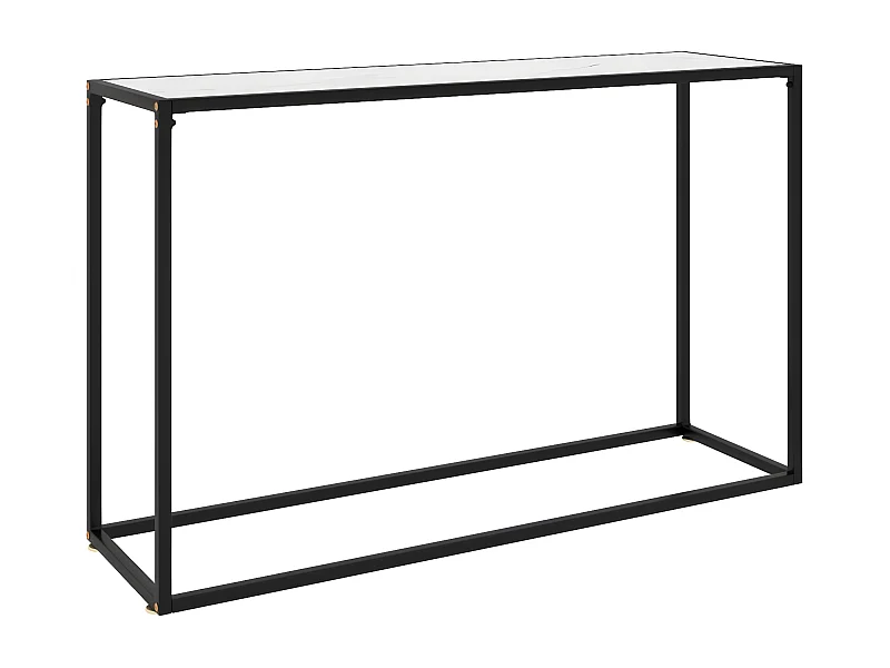 Mesa consola 120x35x75 cm vidro temperado branco PT804257