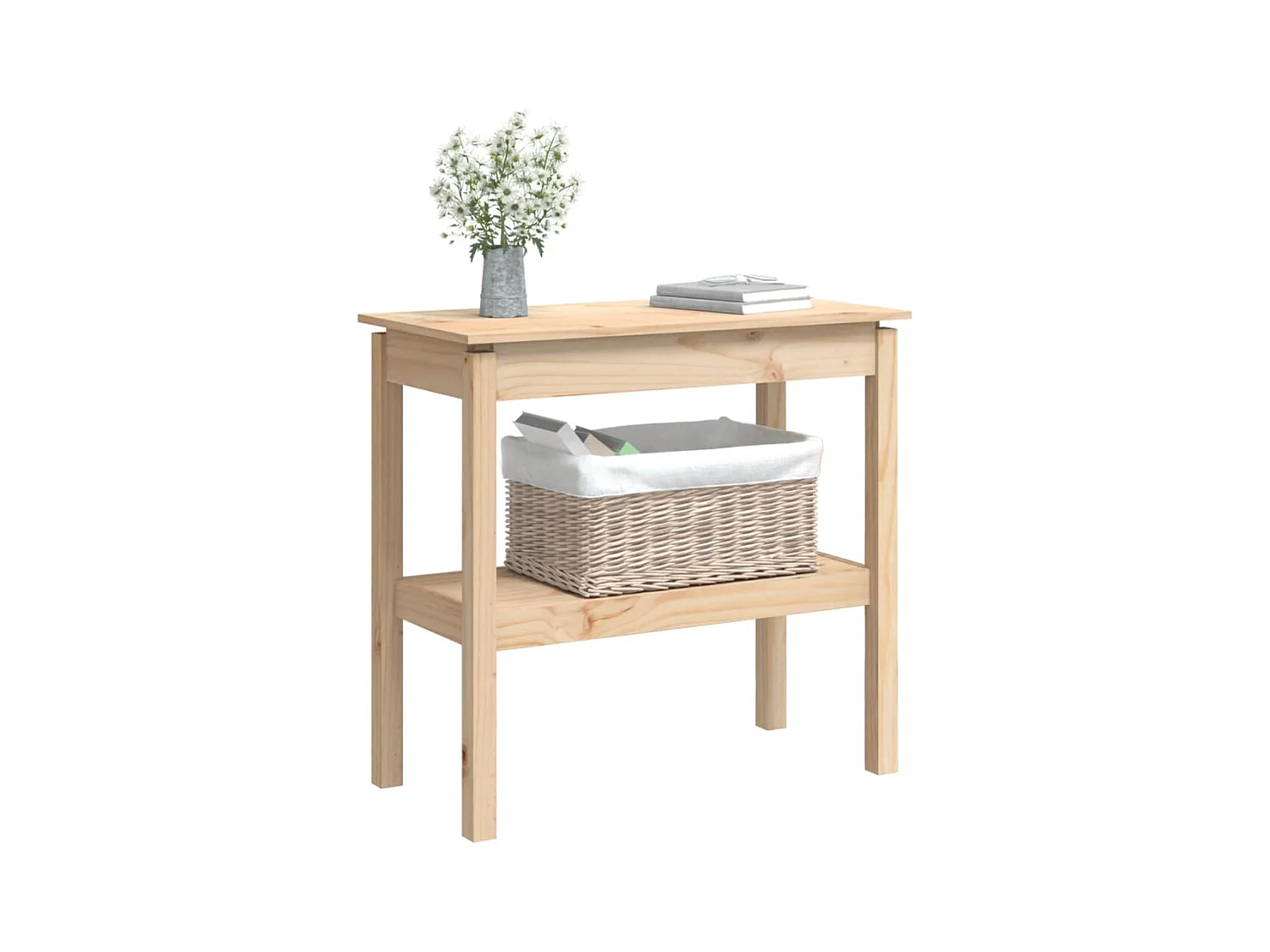 Konsolentisch,Flurtisch 80x40x75 cm Massivholz Kiefer -gkd75231