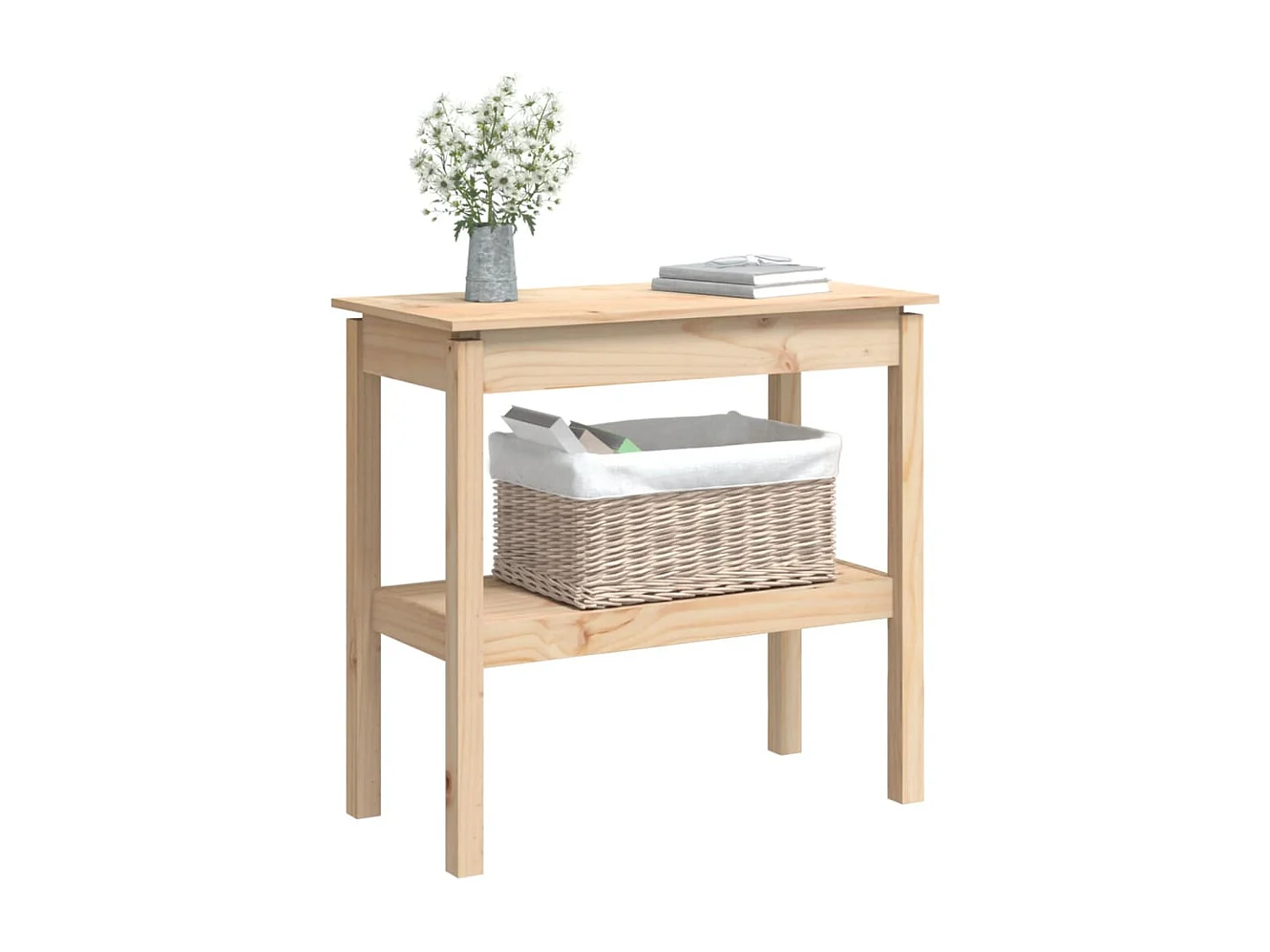 Konsolentisch,Flurtisch 80x40x75 cm Massivholz Kiefer -gkd75231