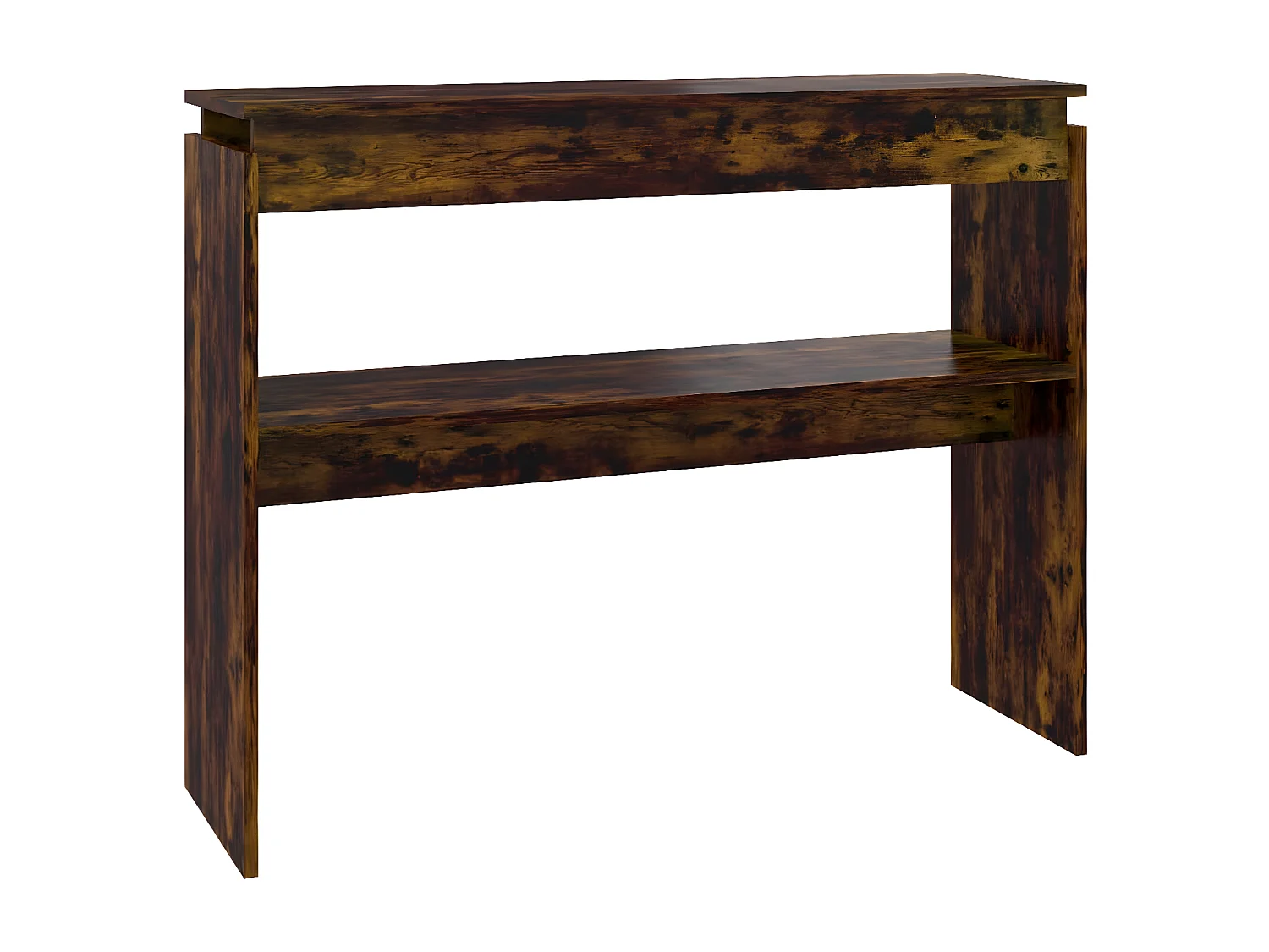 Table console Chêne fumé 102x30x80 cm Bois d'ingénierie GHR35571