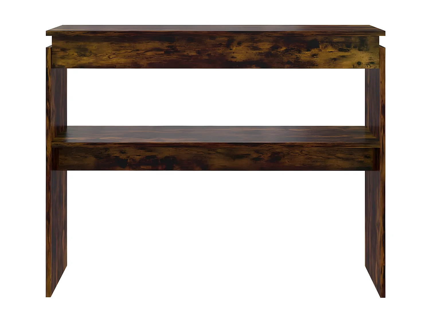Table console Chêne fumé 102x30x80 cm Bois d'ingénierie GHR35571