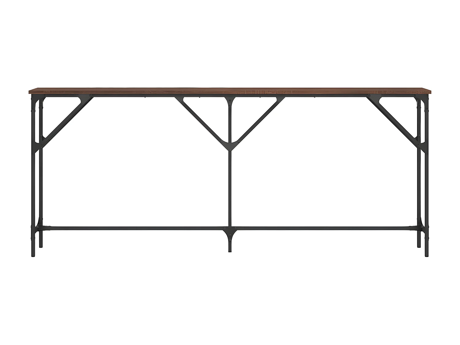 Table console chêne marron 180x23x75 cm bois d'ingénierie GHR80426