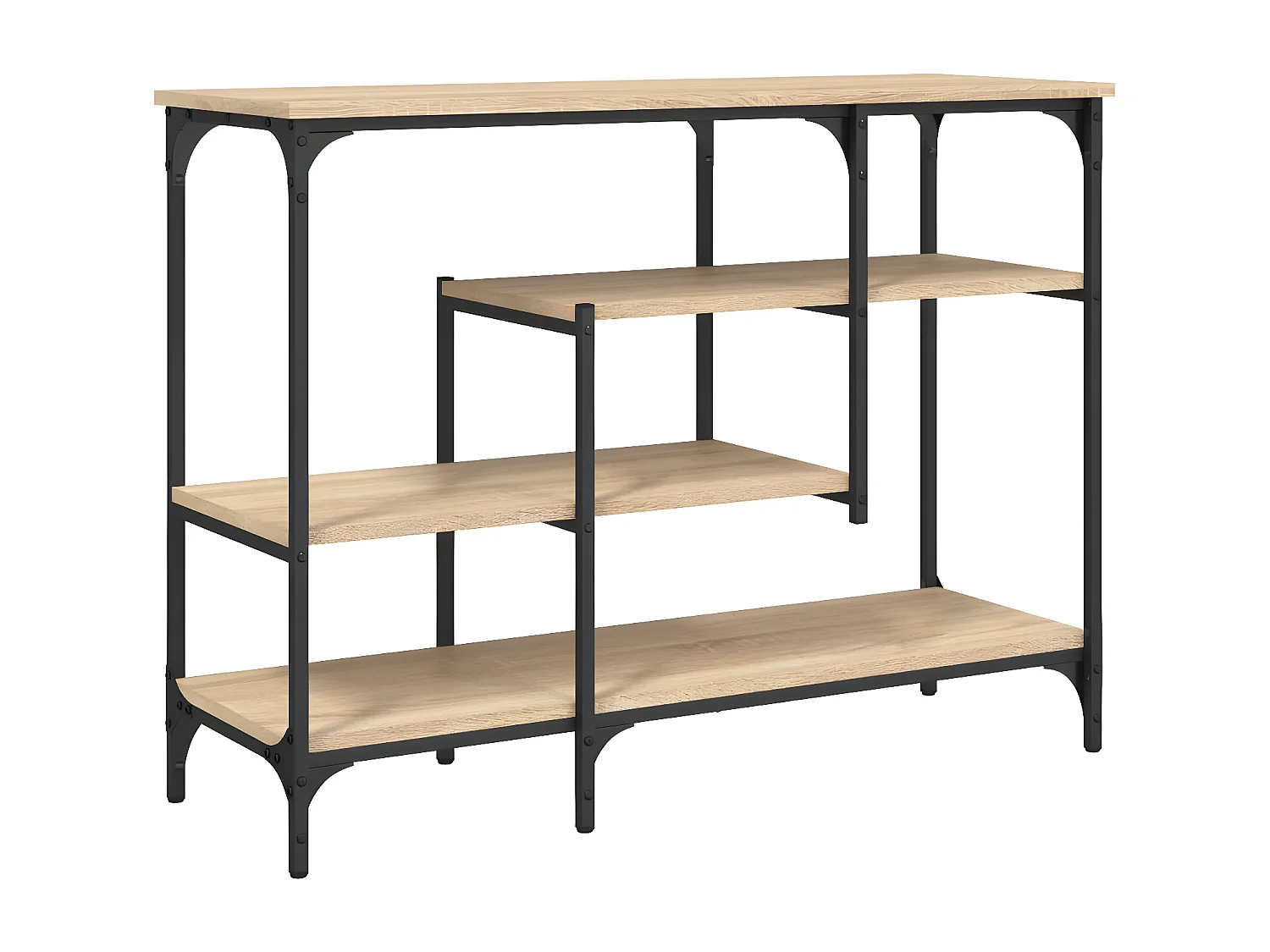 Table console avec étagères chêne sonoma 100x35x75 cm GHR74173