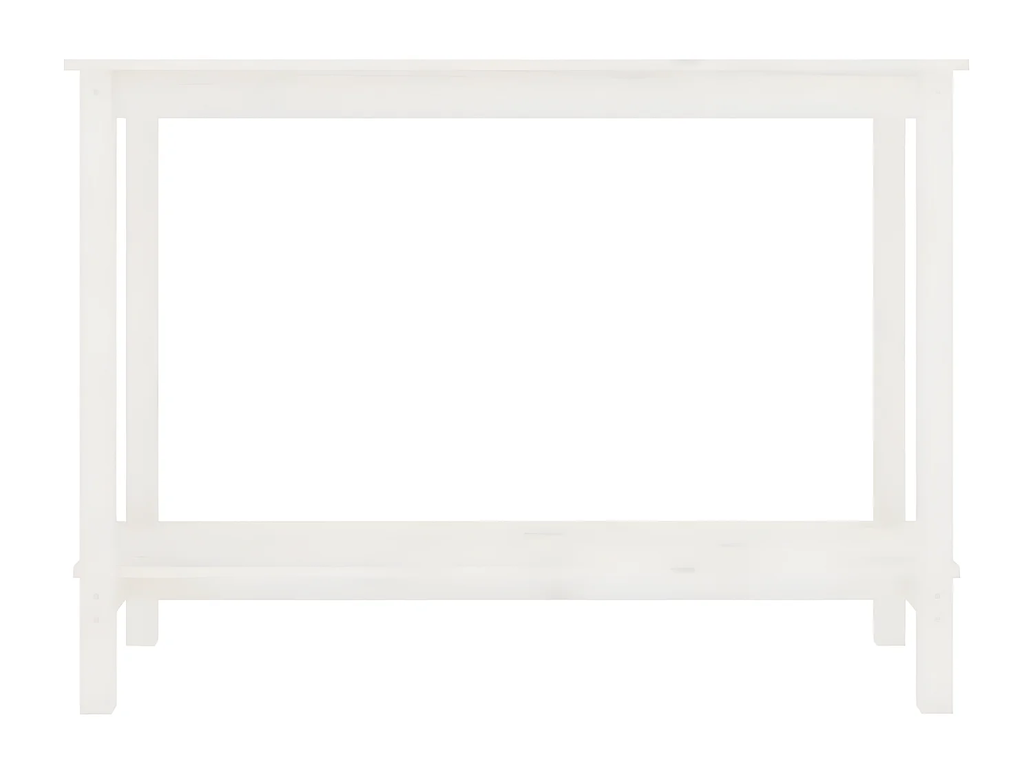 Mesa consola 110x40x80 cm pinho maciço branco PT721911