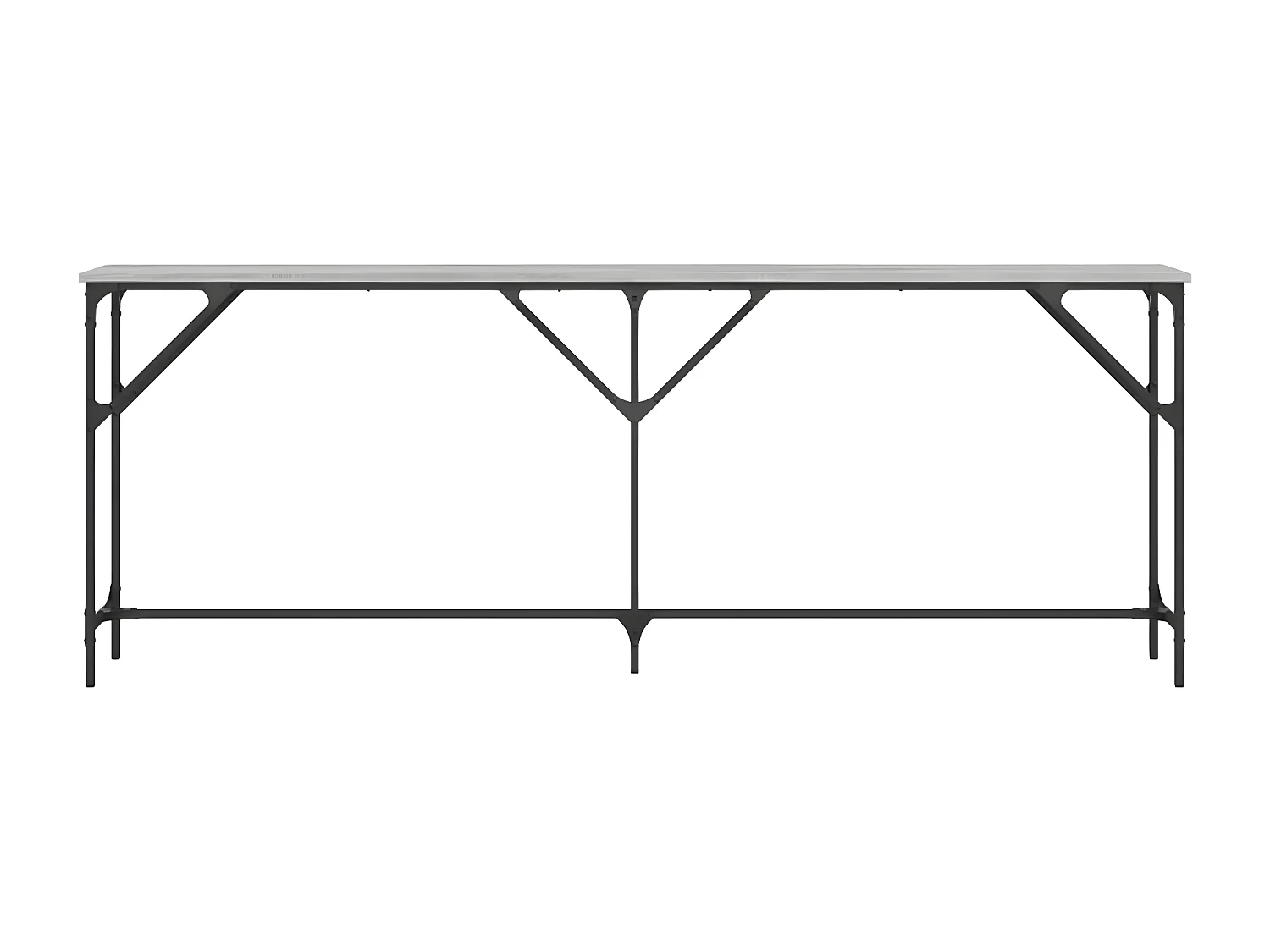 Table console sonoma gris 200x29x75 cm bois d'ingénierie GHR51488