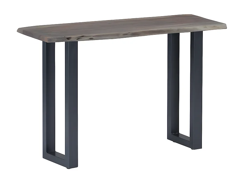 Mesa consola 115x35x76 cm acácia maciça e ferro cinzento PT400261