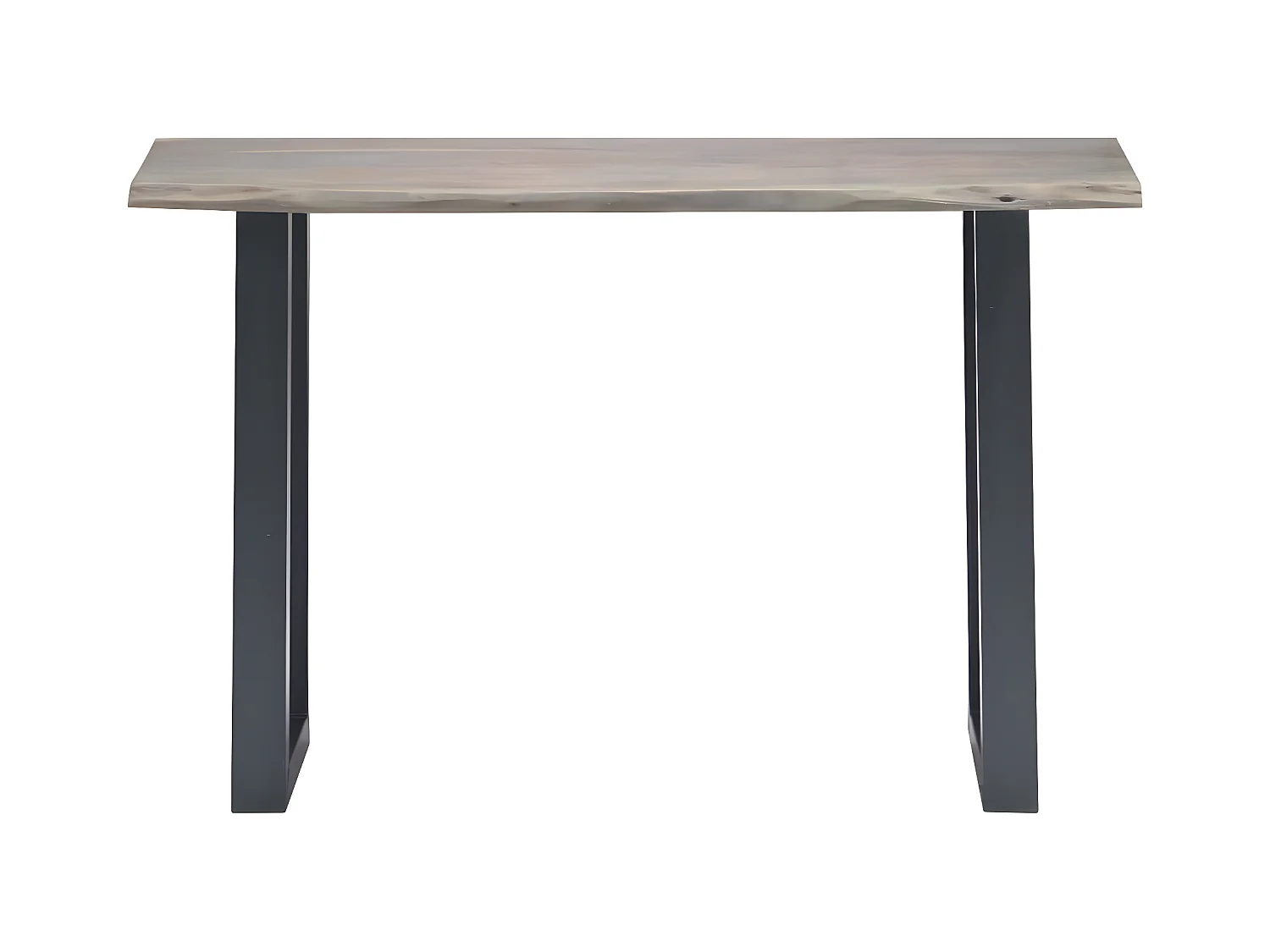 Konsolentisch,Flurtisch Grau 115 x 35 x 76 cm Massivholz Akazie und Eisen -gkd389330