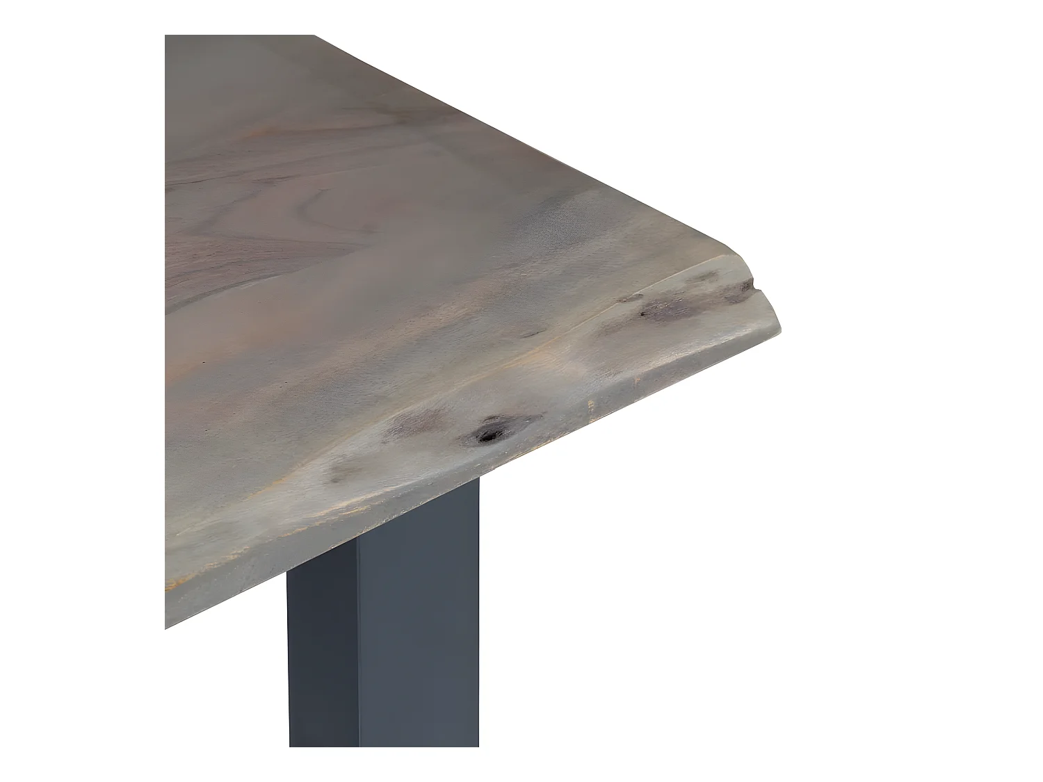 Konsolentisch,Flurtisch Grau 115 x 35 x 76 cm Massivholz Akazie und Eisen -gkd389330