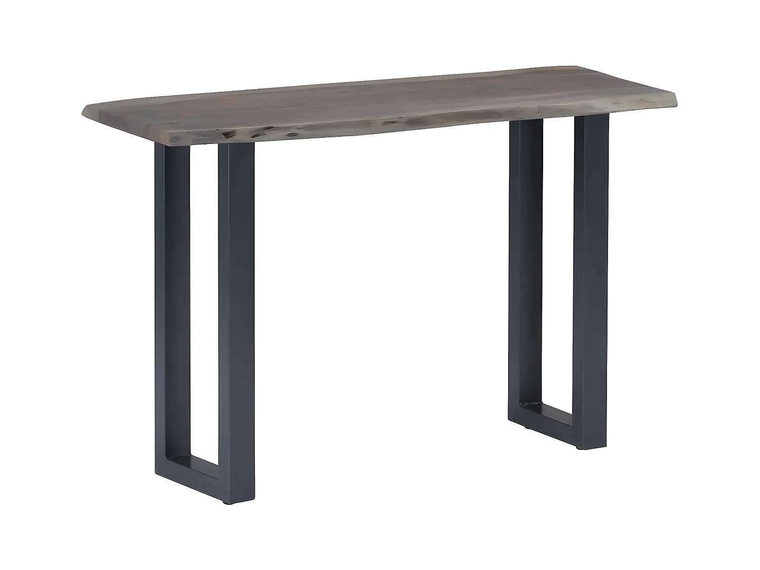 Table console Gris 115 x 35 x 76 cm Bois d'acacia massif et fer GHR44123