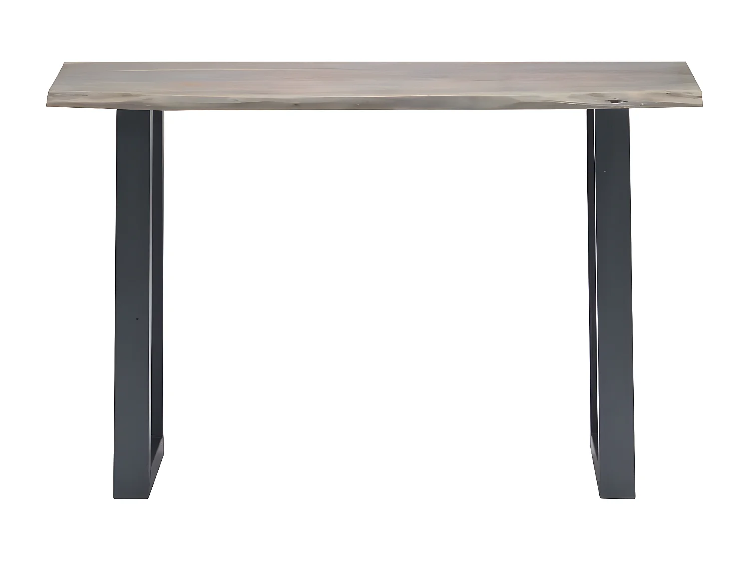Table console Gris 115 x 35 x 76 cm Bois d'acacia massif et fer GHR44123