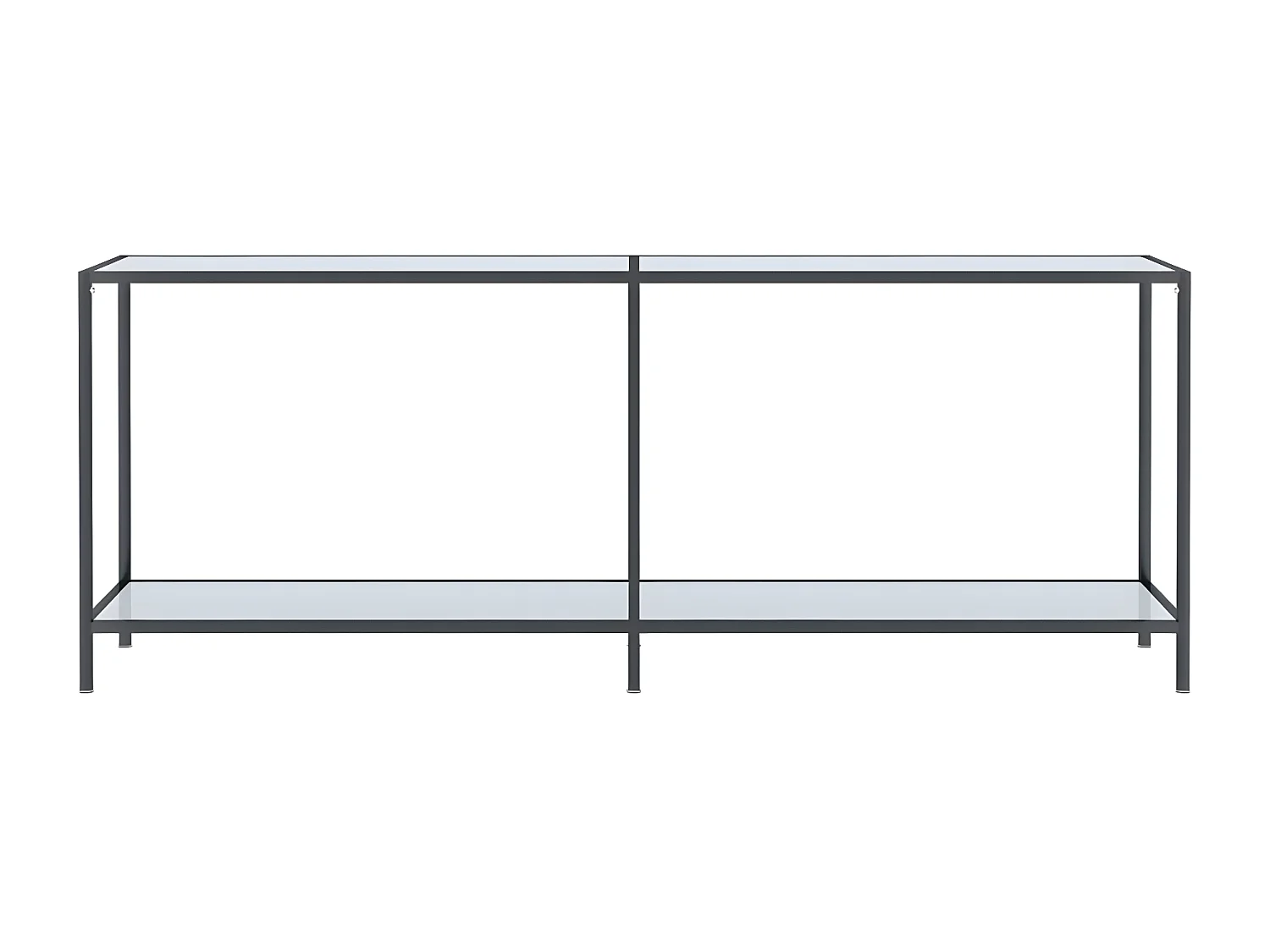 Table console Blanc 200x35x75,5 cm Verre trempé GHR34271
