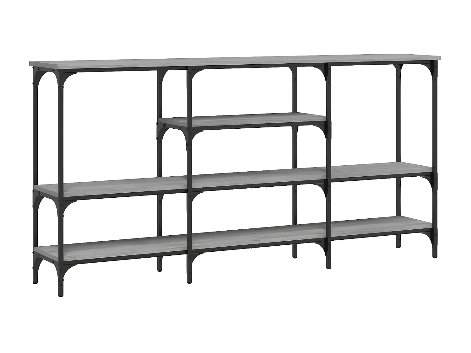 Table console sonoma gris 160x29x80 cm bois d'ingénierie GHR86774