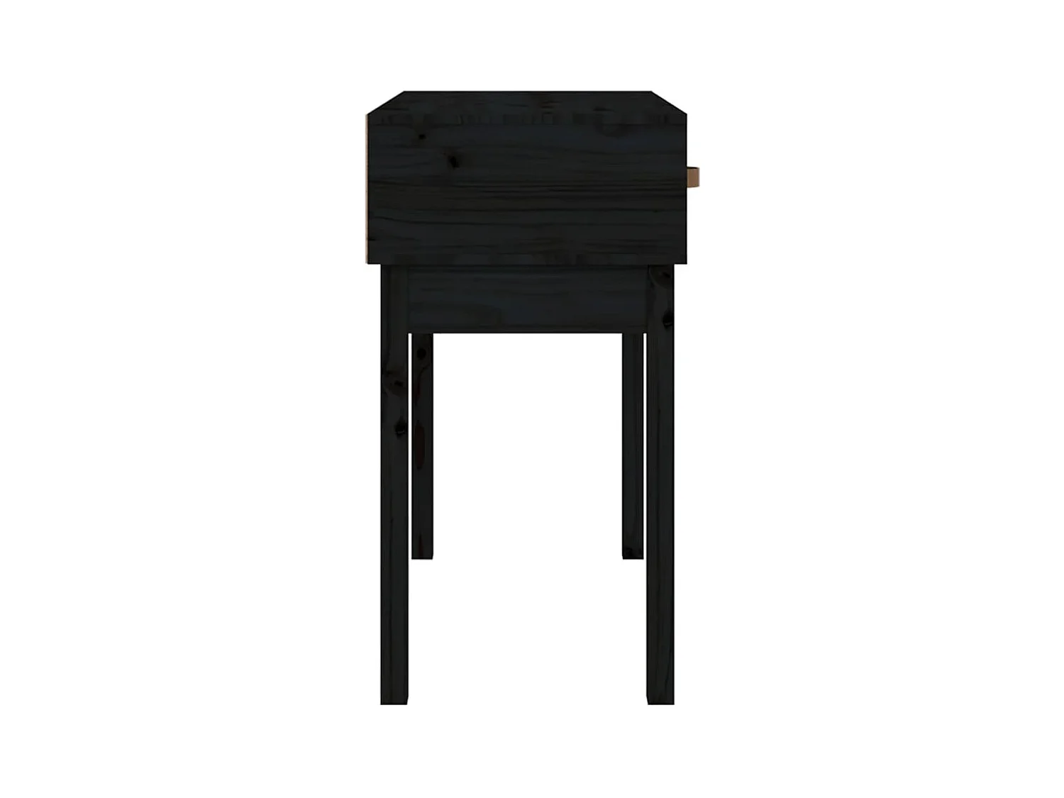 Konsolentisch,Flurtisch Schwarz 76,5x40x75 cm Massivholz Kiefer -gkd516741