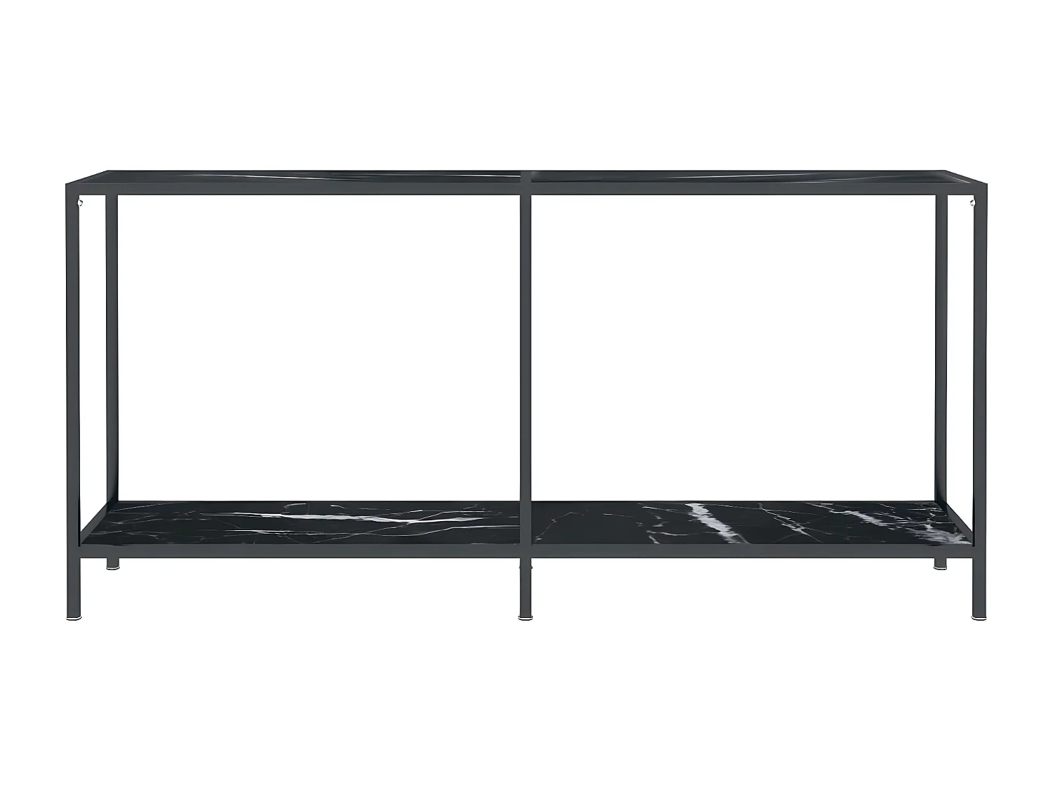 Table console Noir 160x35x75,5 cm Verre trempé GHR34585