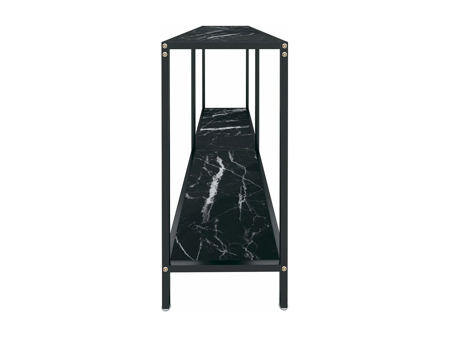 Table console Noir 160x35x75,5 cm Verre trempé GHR34585