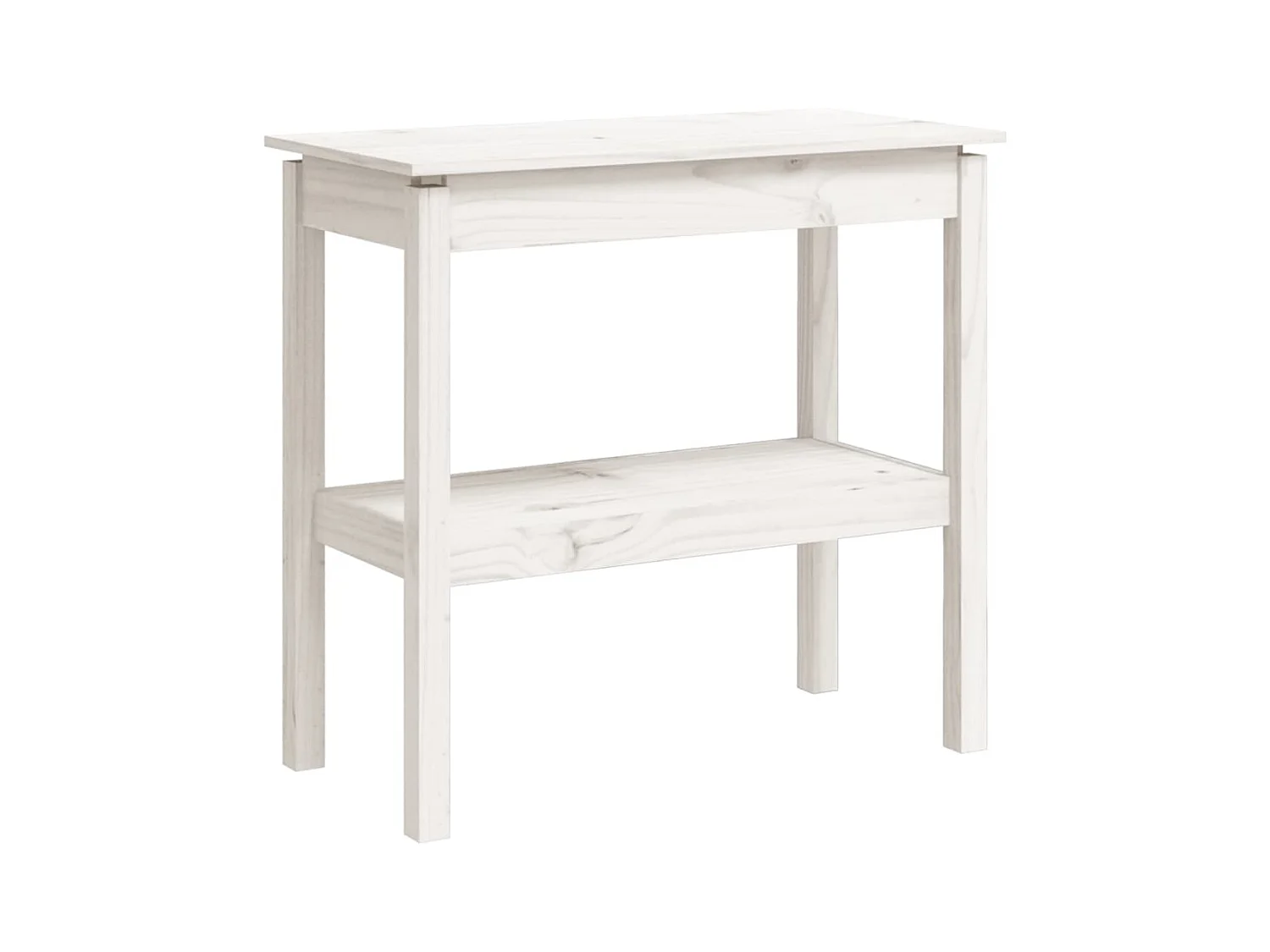 Konsolentisch,Flurtisch Weiß 80x40x75 cm Massivholz Kiefer -gkd307316