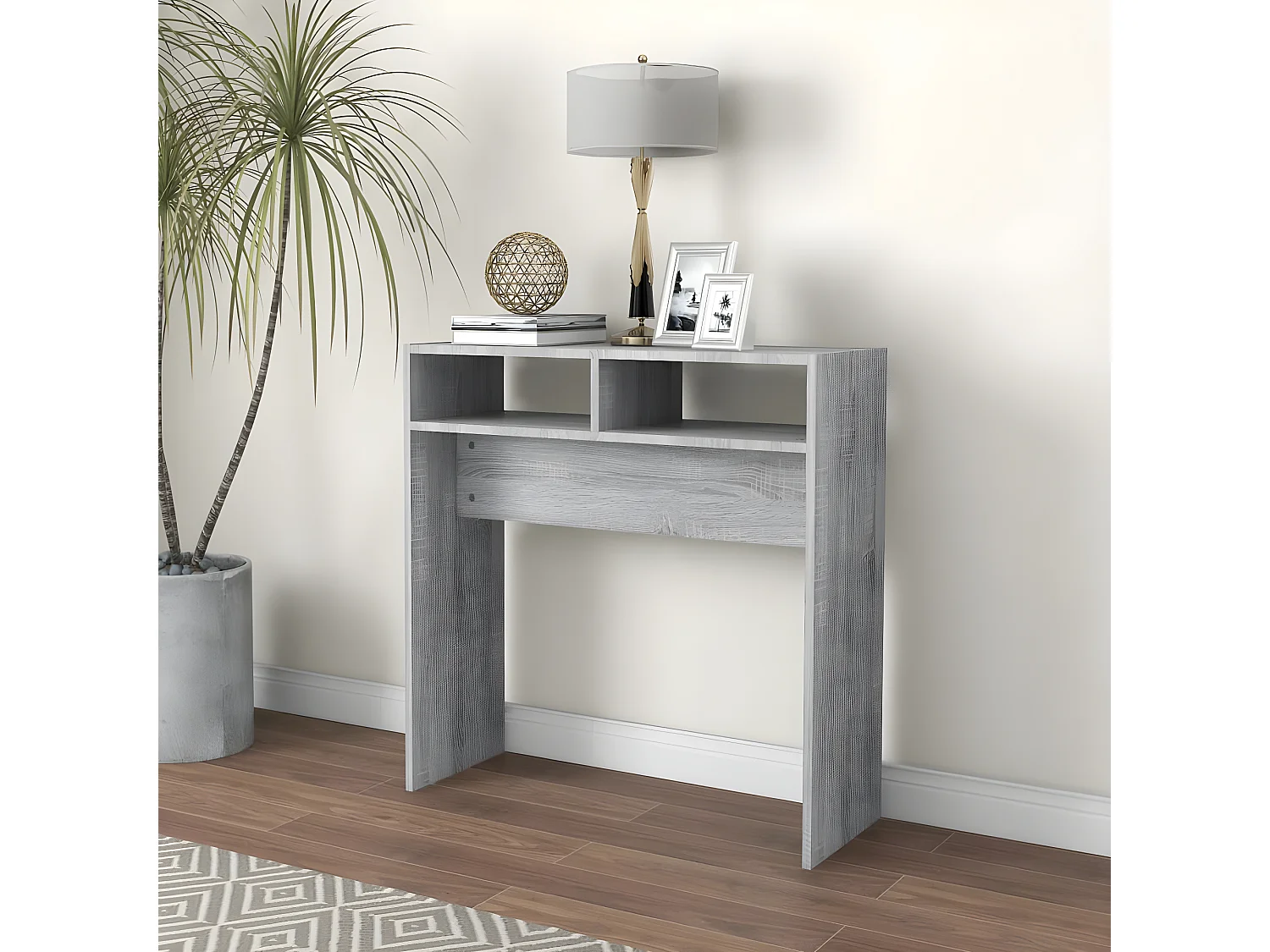 Table console Sonoma gris 78x30x80 cm Bois d'ingénierie GHR26448