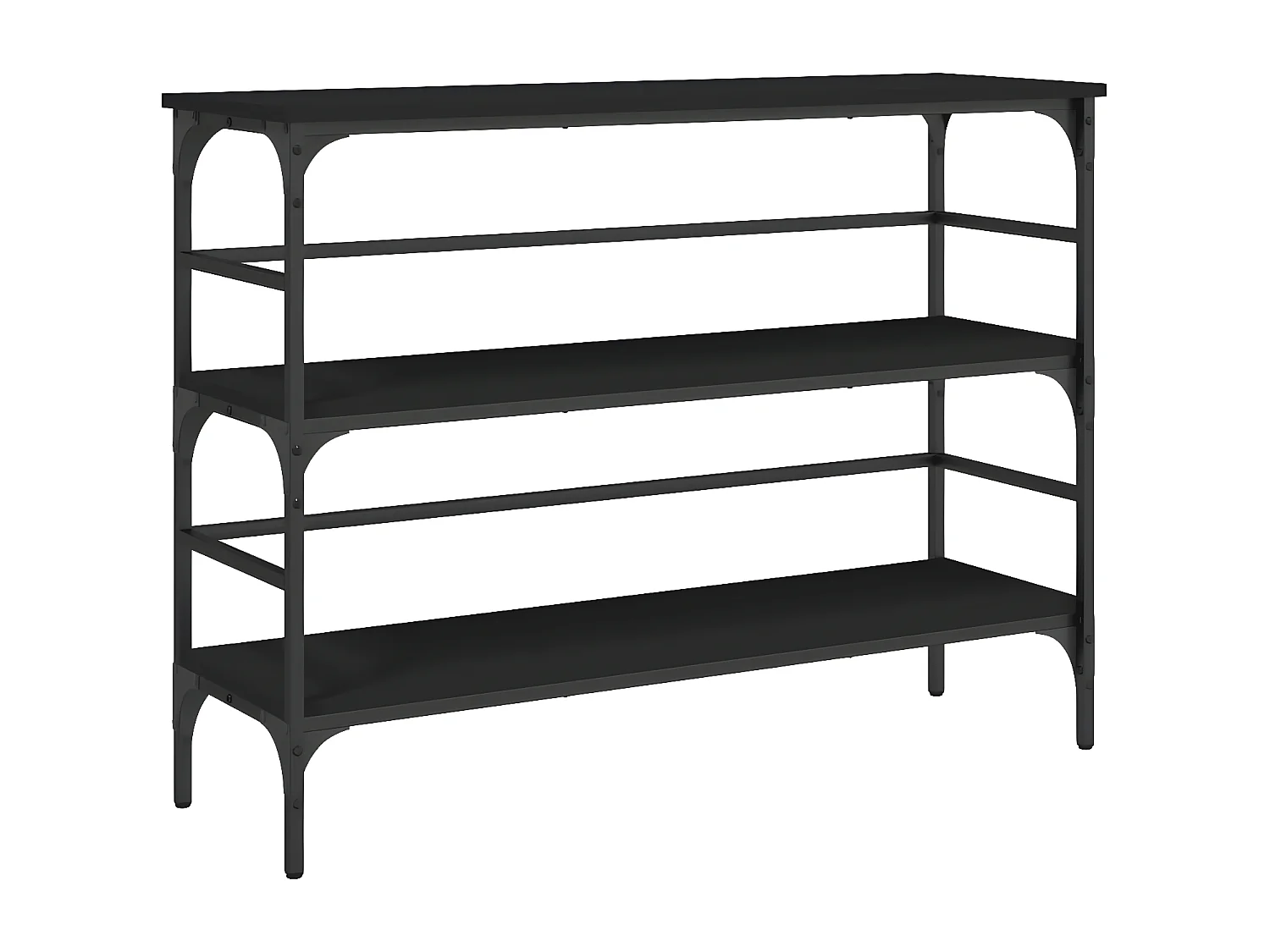 Table console noir 100x32x75 cm bois d'ingénierie GHR26956