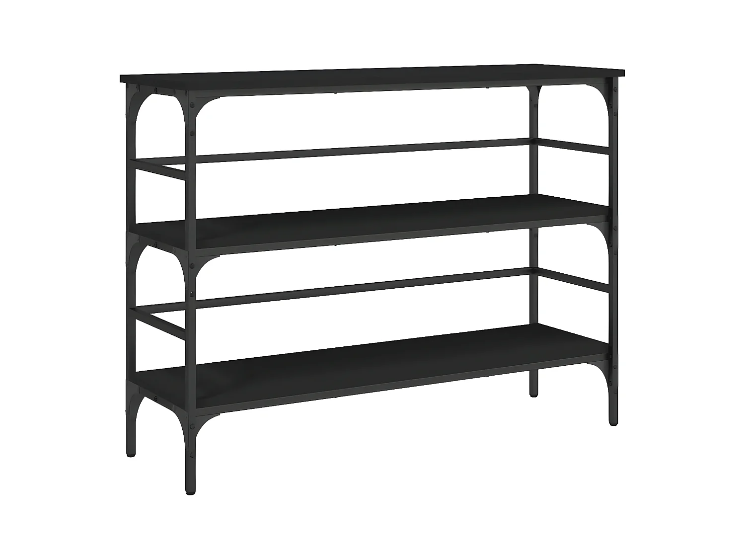 Konsolentisch,Flurtisch Schwarz 100x32x75 cm Holzwerkstoff -gkd695460