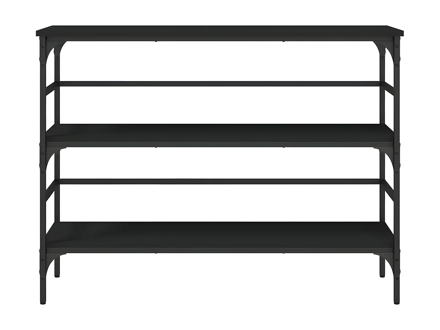 Wandtafel 100x32x75 cm bewerkt hout zwart NL190047