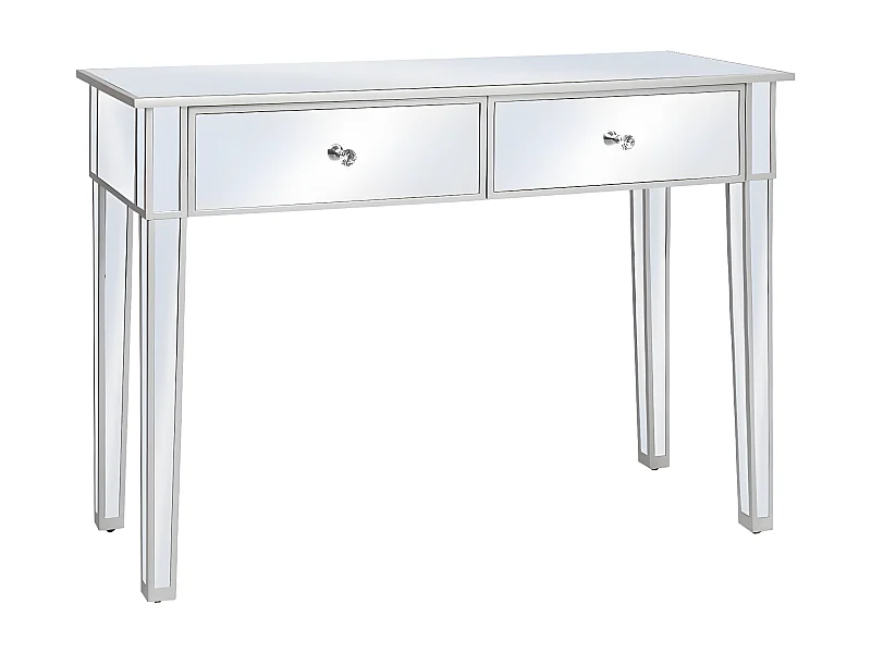 Verspiegelter Konsolentisch,Flurtische aus MDF und Glas 106,5x38x76,5 cm -gkd269480