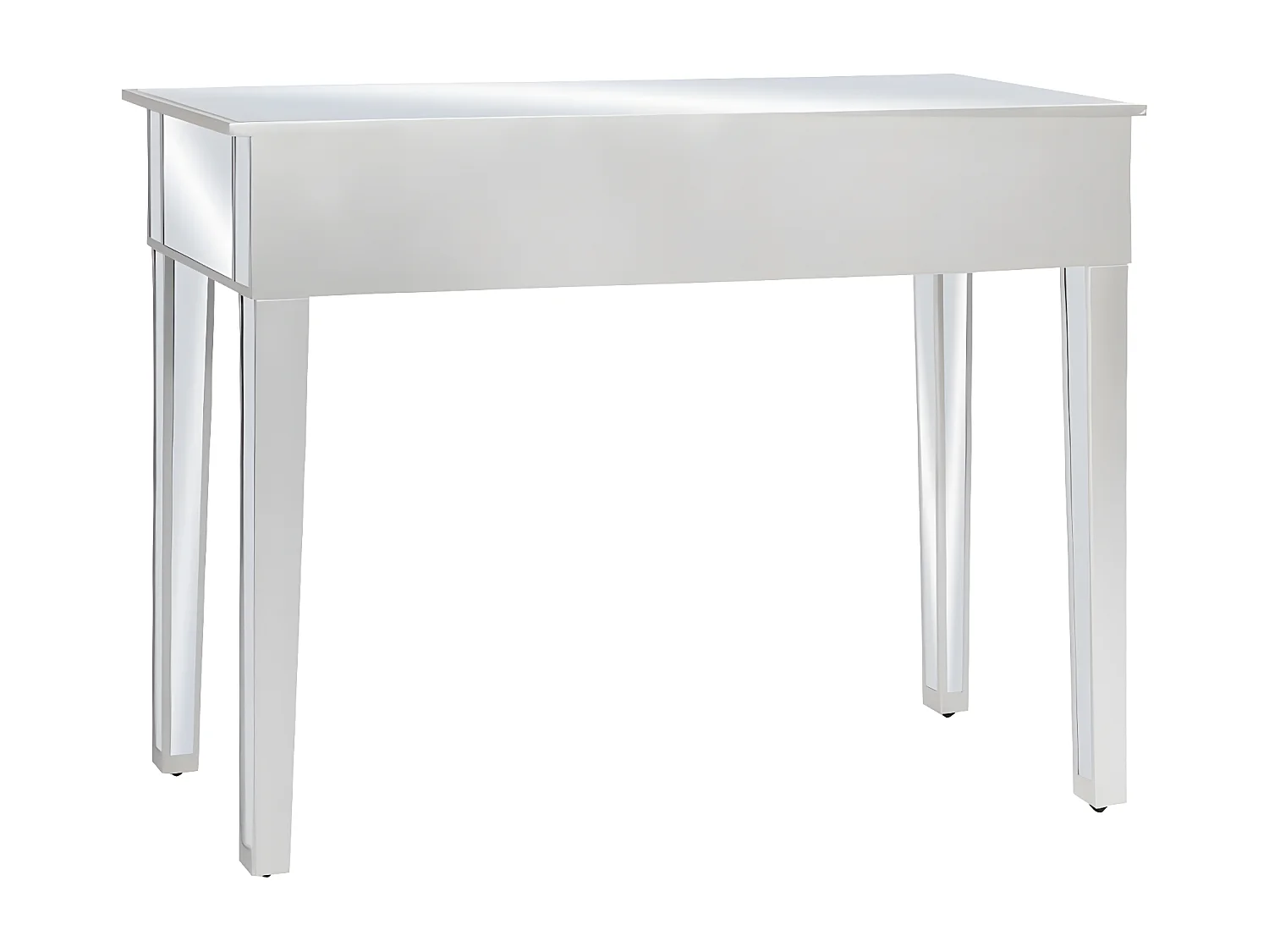 Table console miroir MDF et verre 106,5 x 38 x 76,5 cm GHR79108