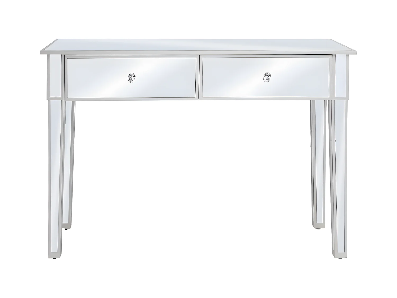 Verspiegelter Konsolentisch,Flurtische aus MDF und Glas 106,5x38x76,5 cm -gkd269480