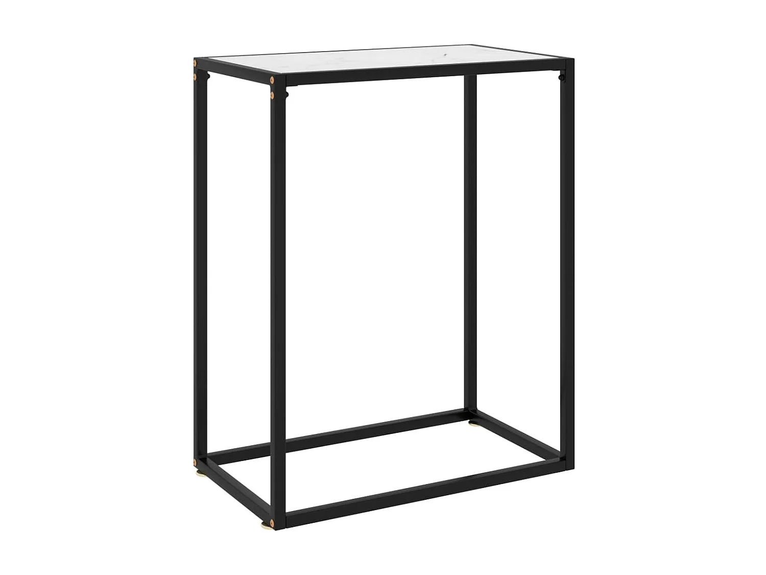 Table console Blanc 60x35x75 cm Verre trempé GHR50860