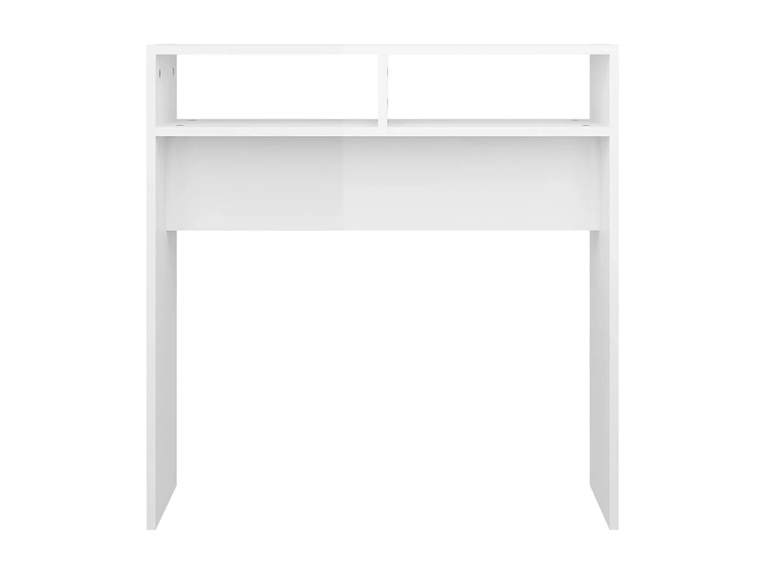 Table console Blanc brillant 78x30x80 cm Aggloméré GHR60700