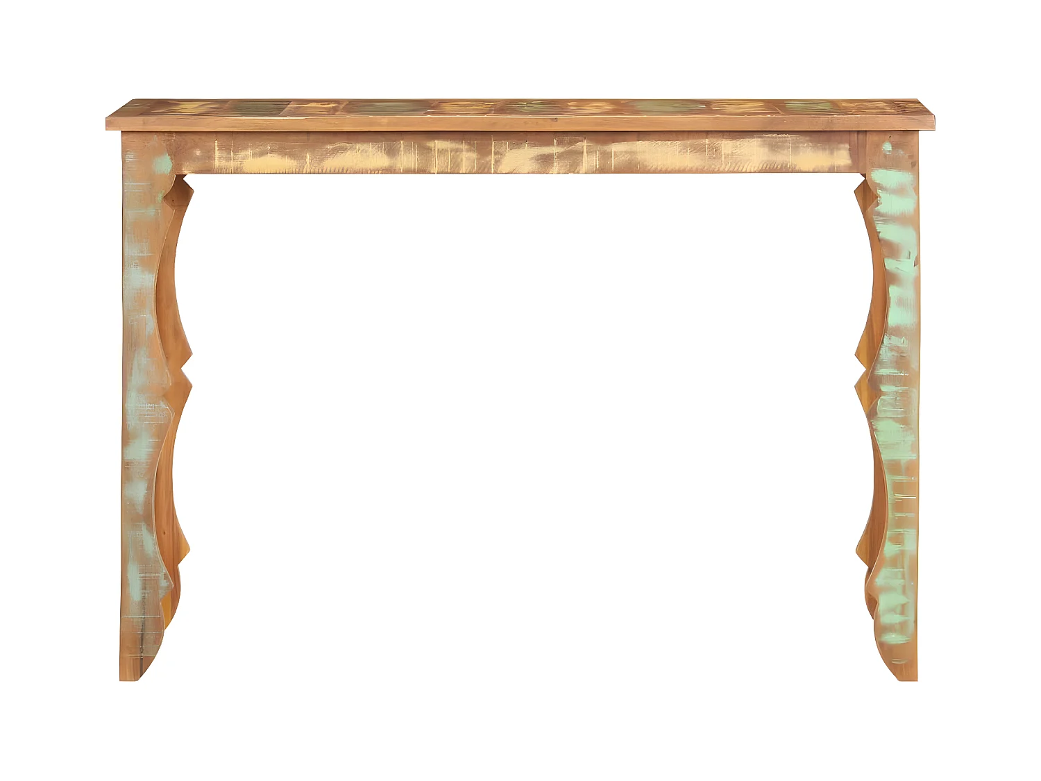 Wandtafel 110x40x76 cm massief gerecycled hout NL744510