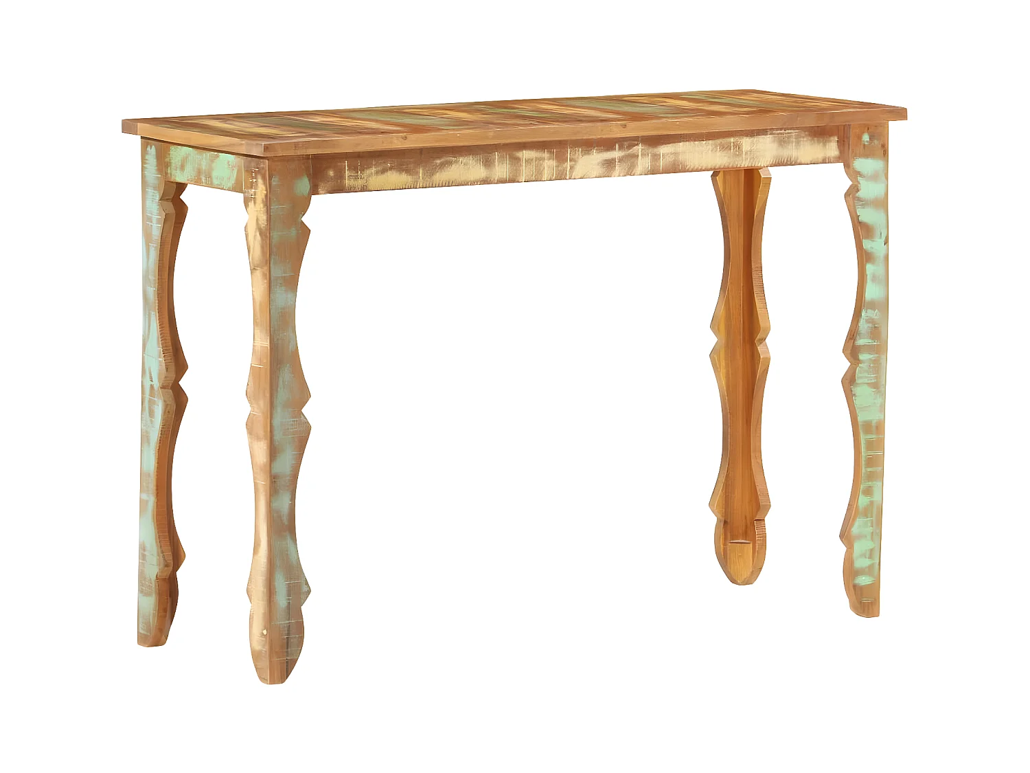 Wandtafel 110x40x76 cm massief gerecycled hout NL744510