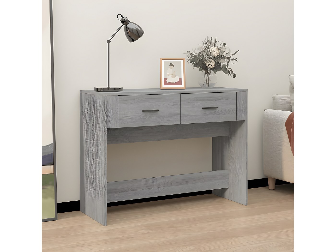 Tavolo consolle rovere Sonoma 200x29x75 cm in legno