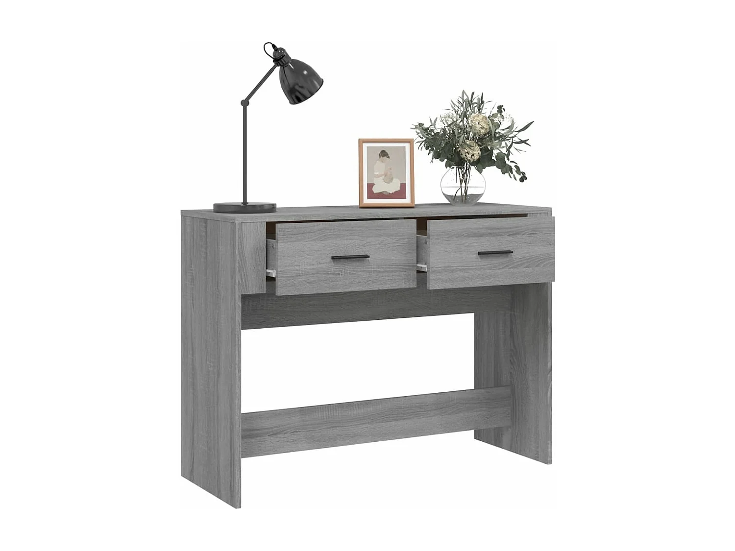 Table console Sonoma gris 100x39x75 cm Bois d'ingénierie GHR14366