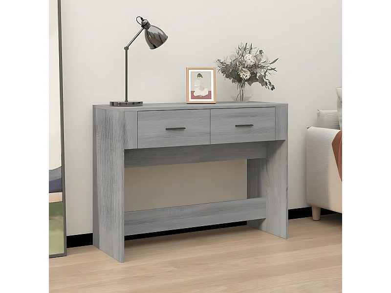 Table console Sonoma gris 100x39x75 cm Bois d'ingénierie GHR14366