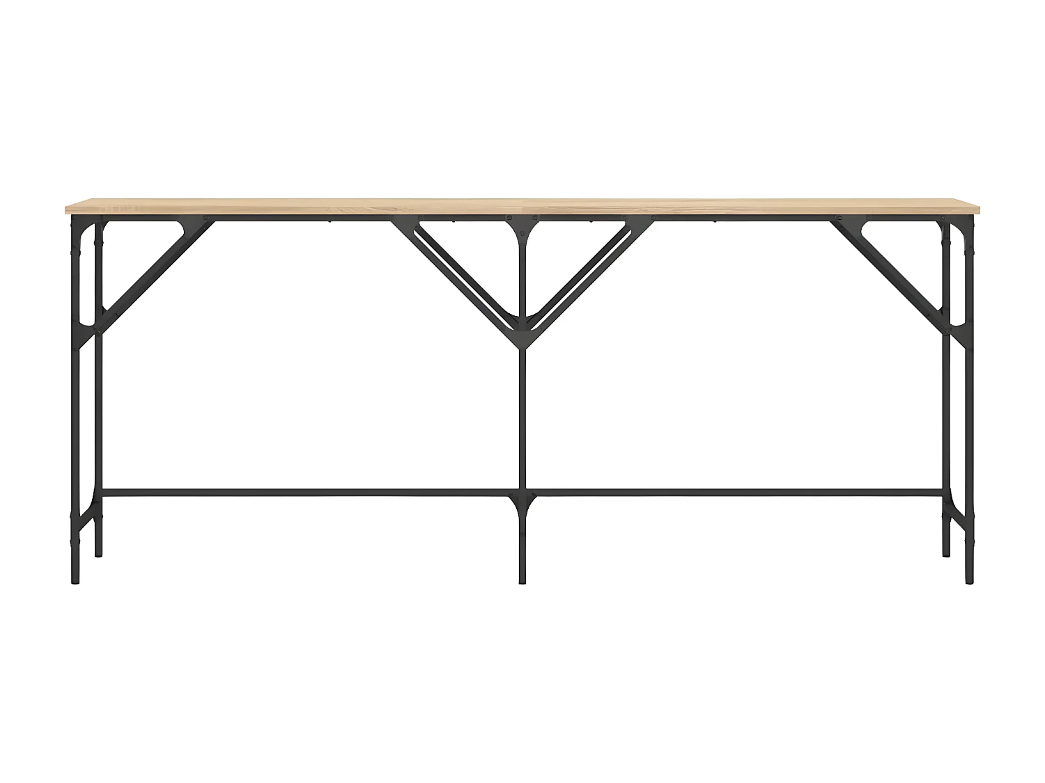 Table console chêne sonoma 180x29x75 cm bois d'ingénierie GHR10717