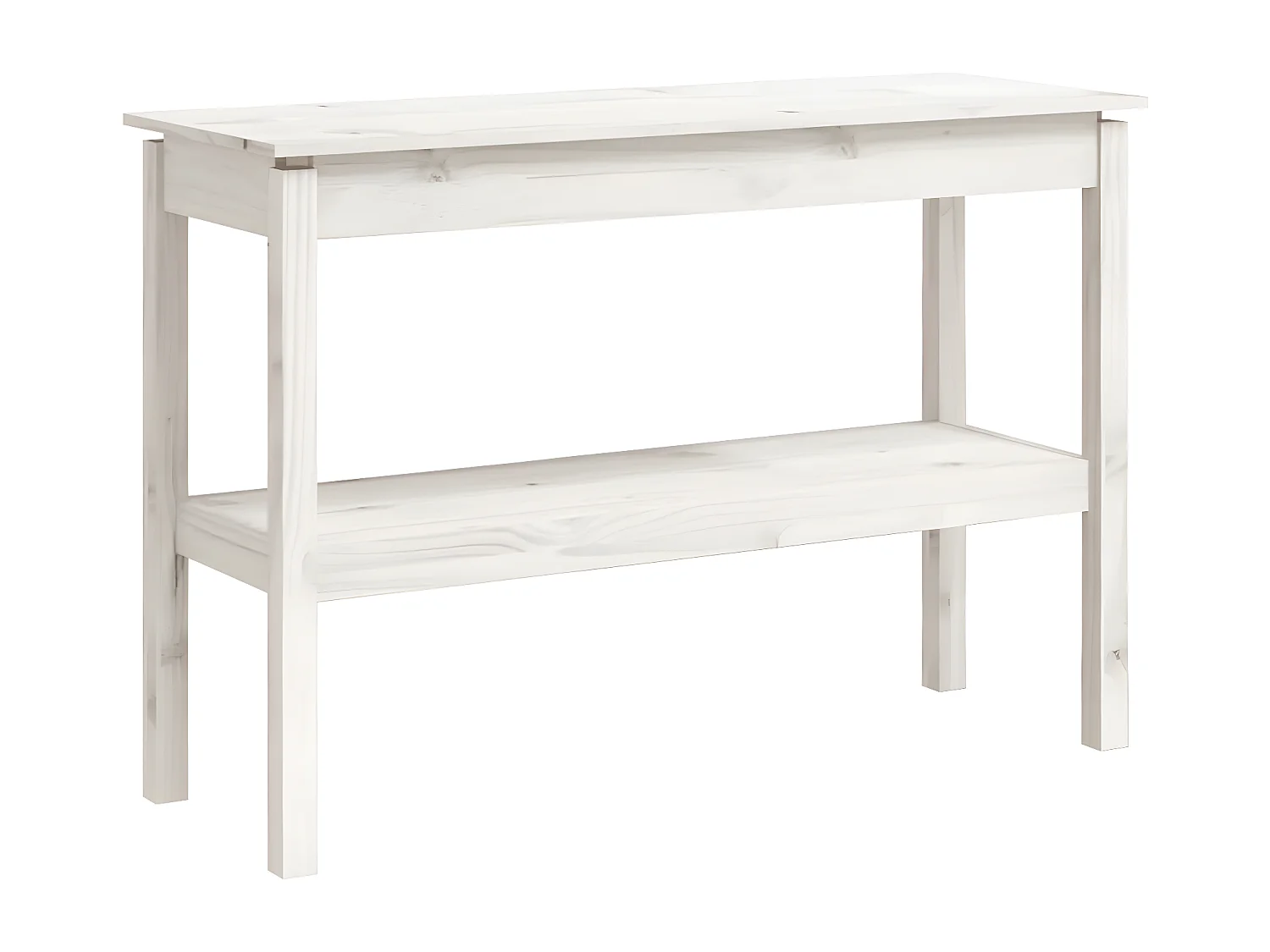Table console Blanc 110x40x75 cm Bois de pin solide GHR28720
