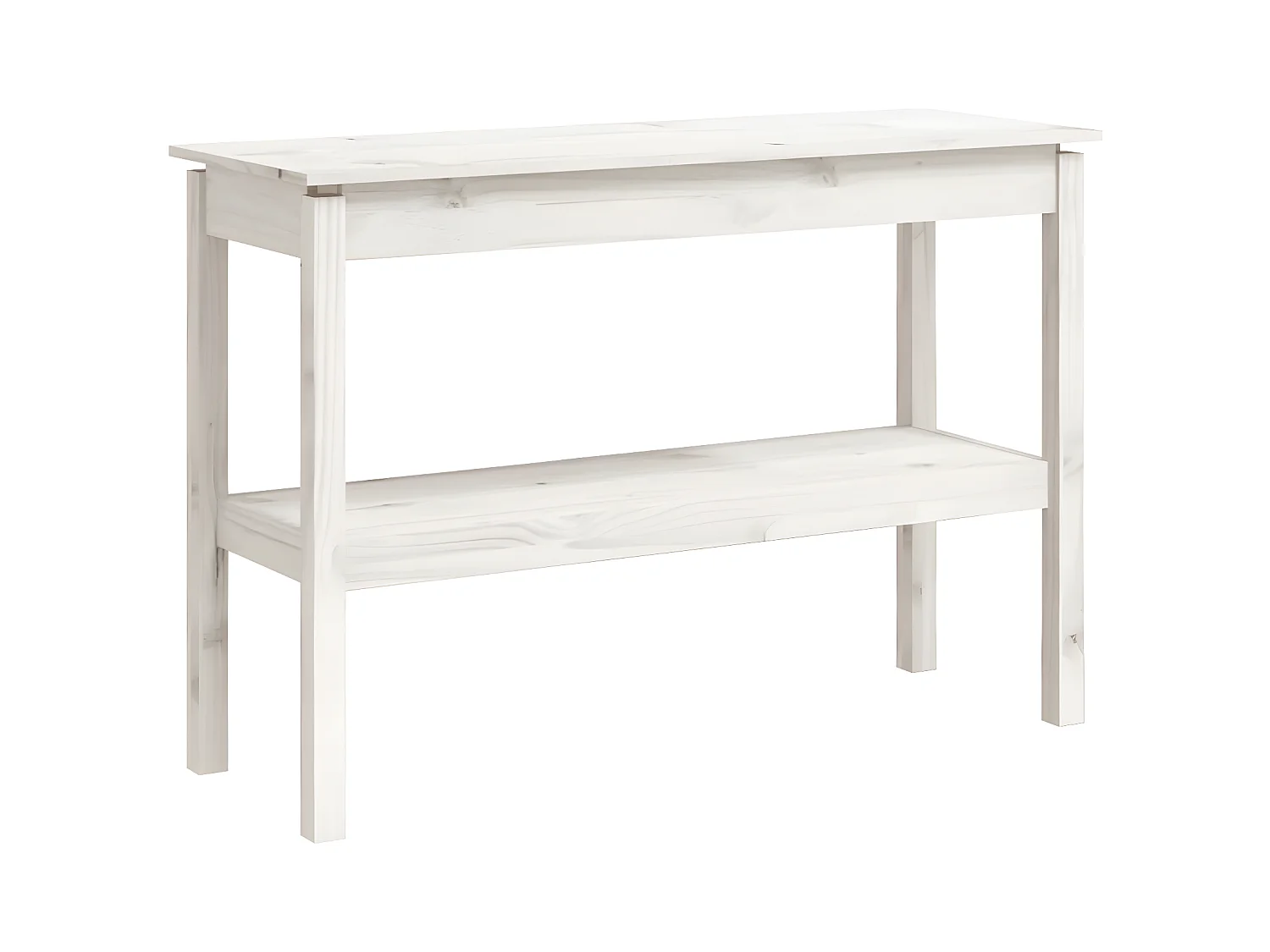 Konsolentisch,Flurtisch Weiß 110x40x75 cm Massivholz Kiefer -gkd756015